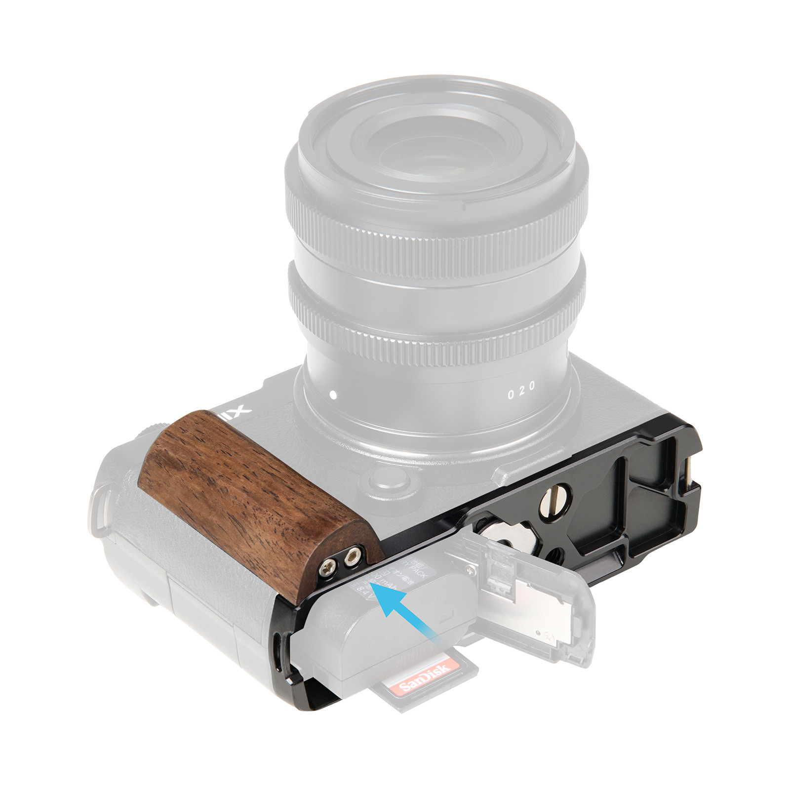 SmallRig L-Shaped Mount Plate with Wooden Handle for Panasonic S9 5945