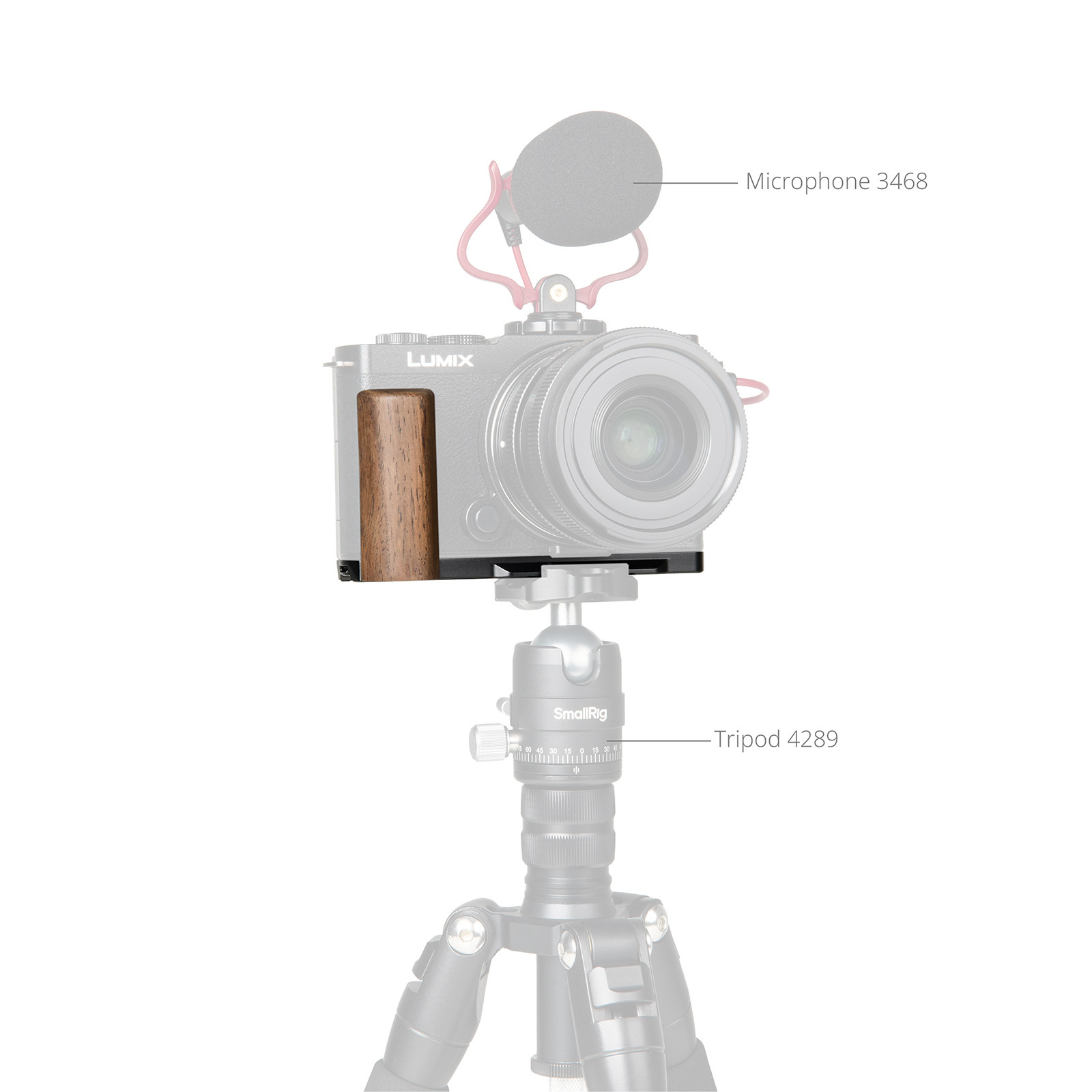 SmallRig L-Shaped Mount Plate with Wooden Handle for Panasonic S9 5945