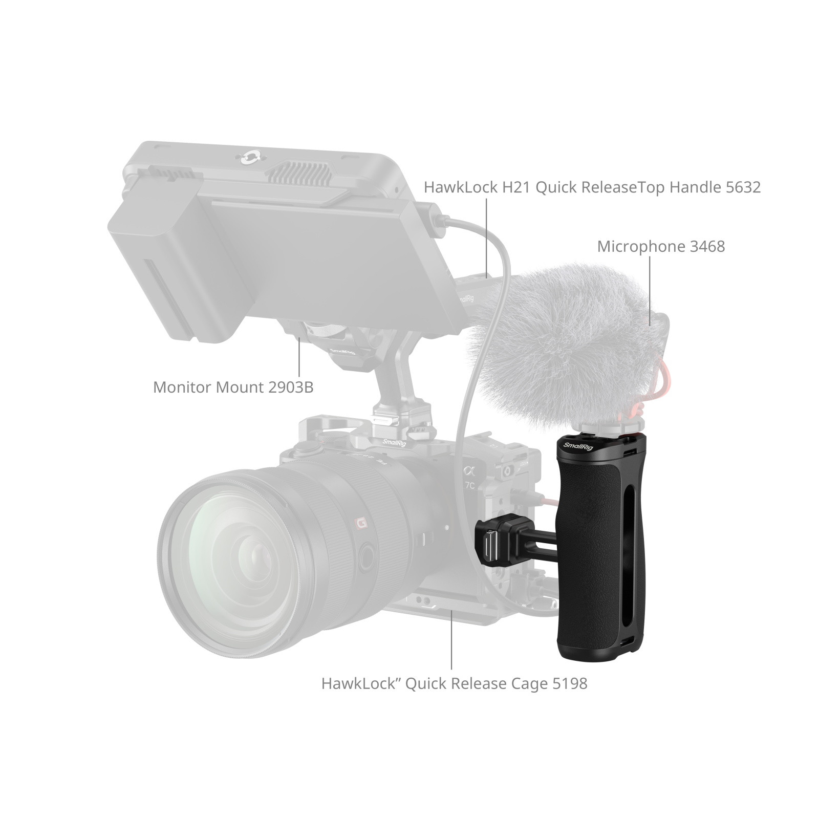 SmallRig "HawkLock" H21 Quick Release Side Handle 5951