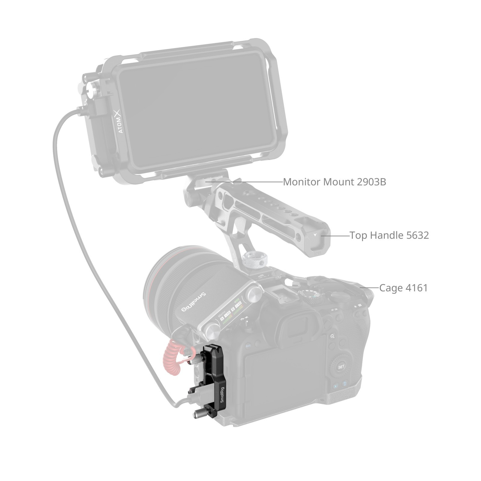 SmallRig HDMI & USB-C Cable Clamp for cage for Canon EOS R6 Mark III / R5 Mark II 5969