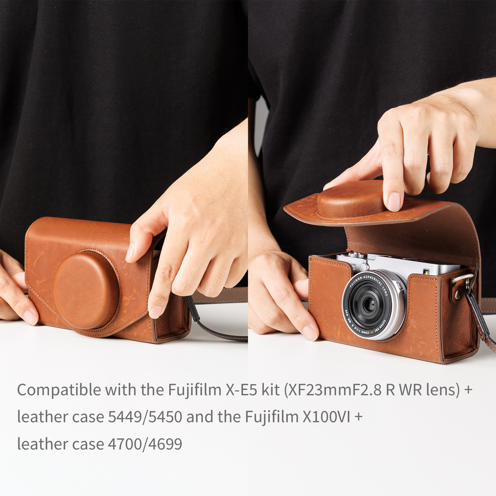 SmallRig Leather Storage Bag for FUJIFILM X-E5 / X100VI (Brown) 5986