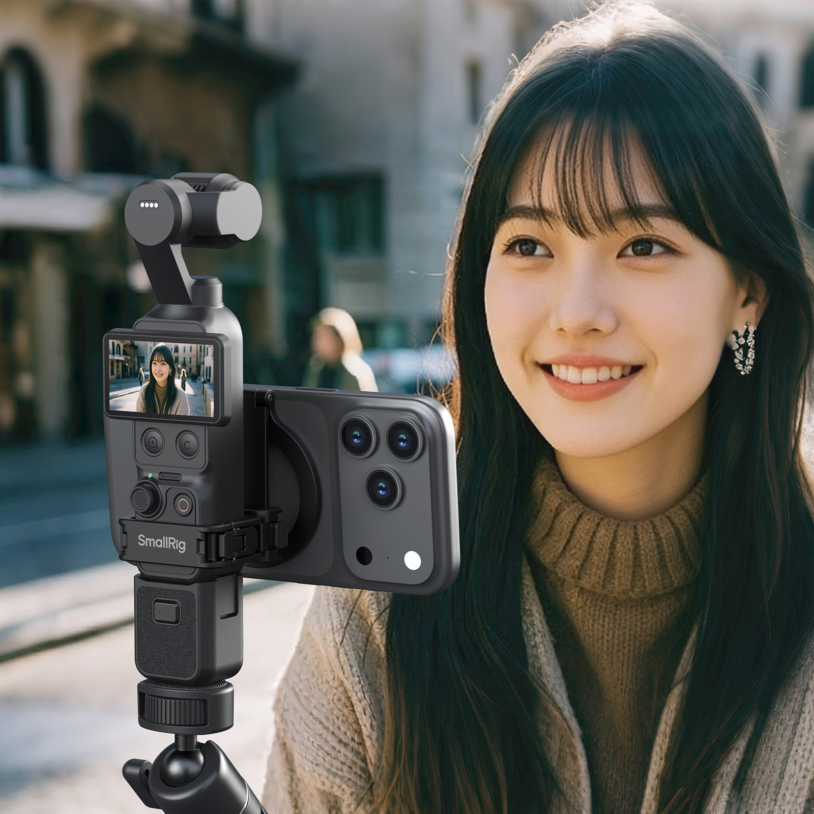 SmallRig Attachable Mount for DJI Osmo Pocket 4 and Smartphones 6004
