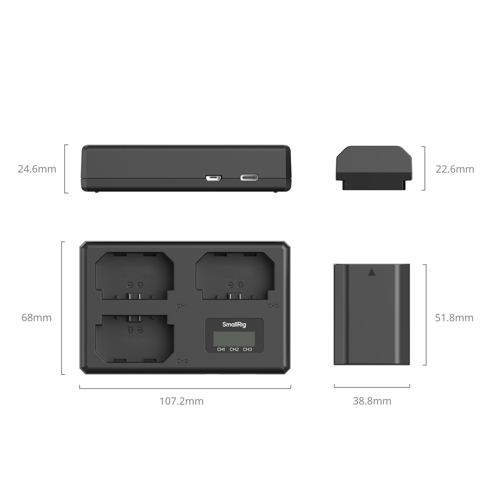 SmallRig Triple Camera Battery & Charger Kit for Sony NP-FZ100 6016