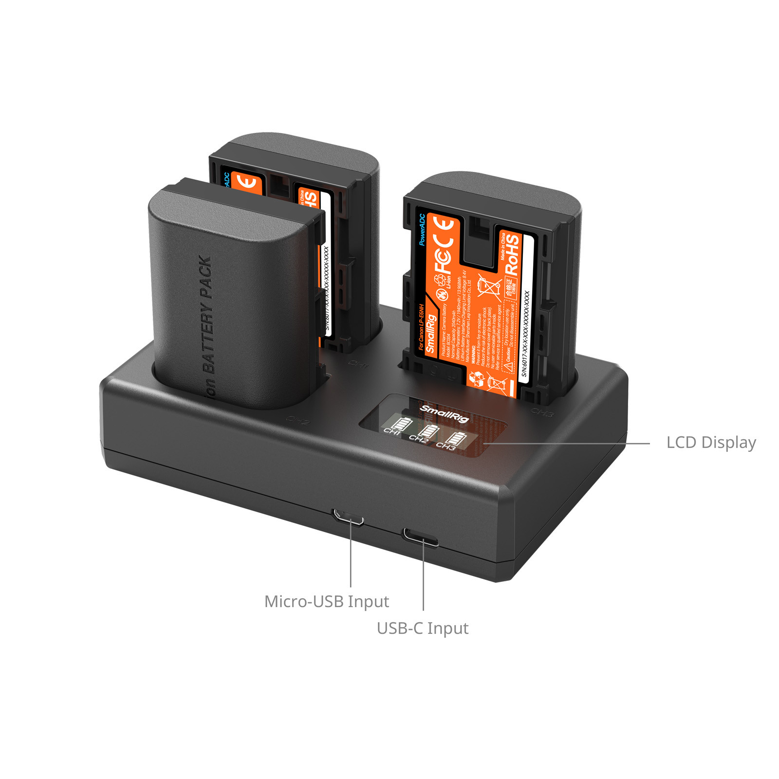 SmallRig Triple Camera Battery & Charger Kit for Canon LP-E6NH 6017