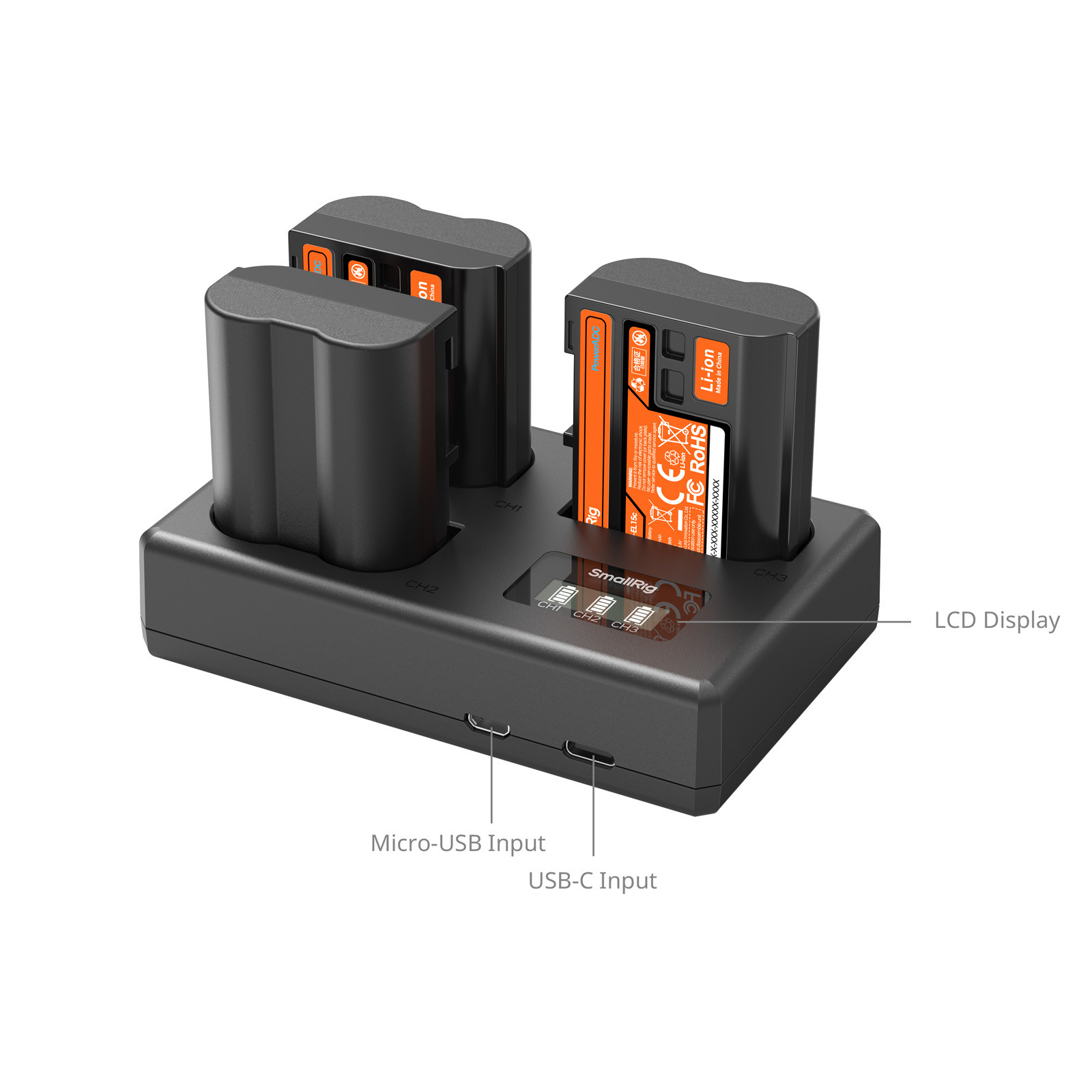 SmallRig Triple Camera Battery & Charger Kit for Nikon EN-EL15c 6018