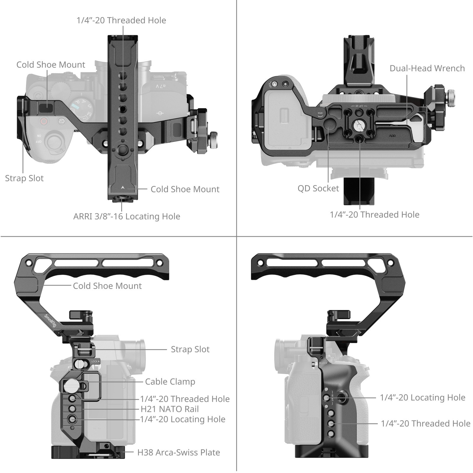 SmallRig Advanced Cage Kit for Sony Alpha 7 V / 7R V / 7 IV 6026