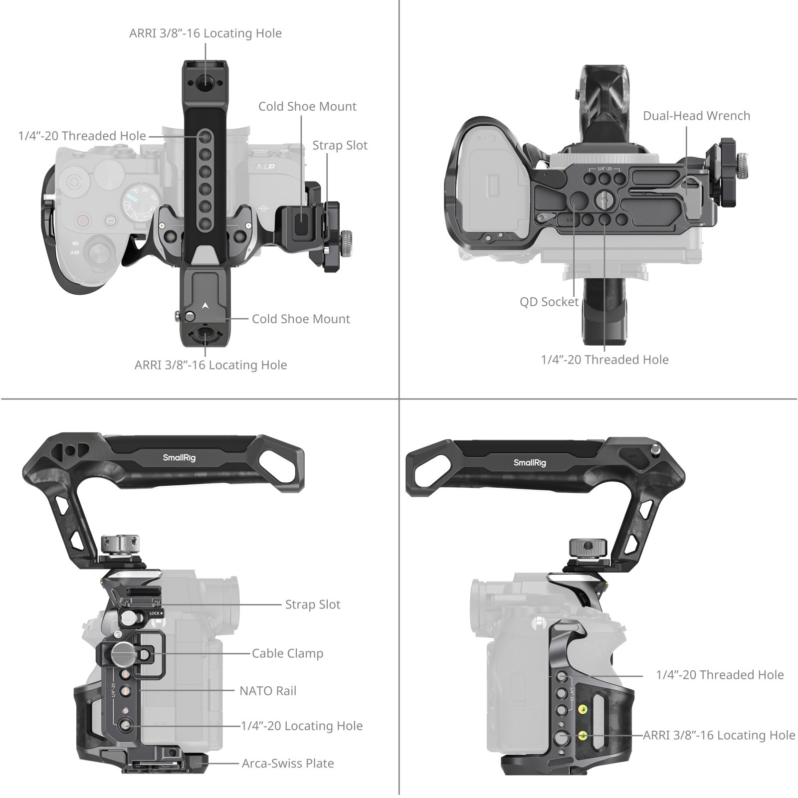 SmallRig Advanced "Rhinoceros" Cage Kit for Sony Alpha 7 V / 7R V / 7 IV 6031