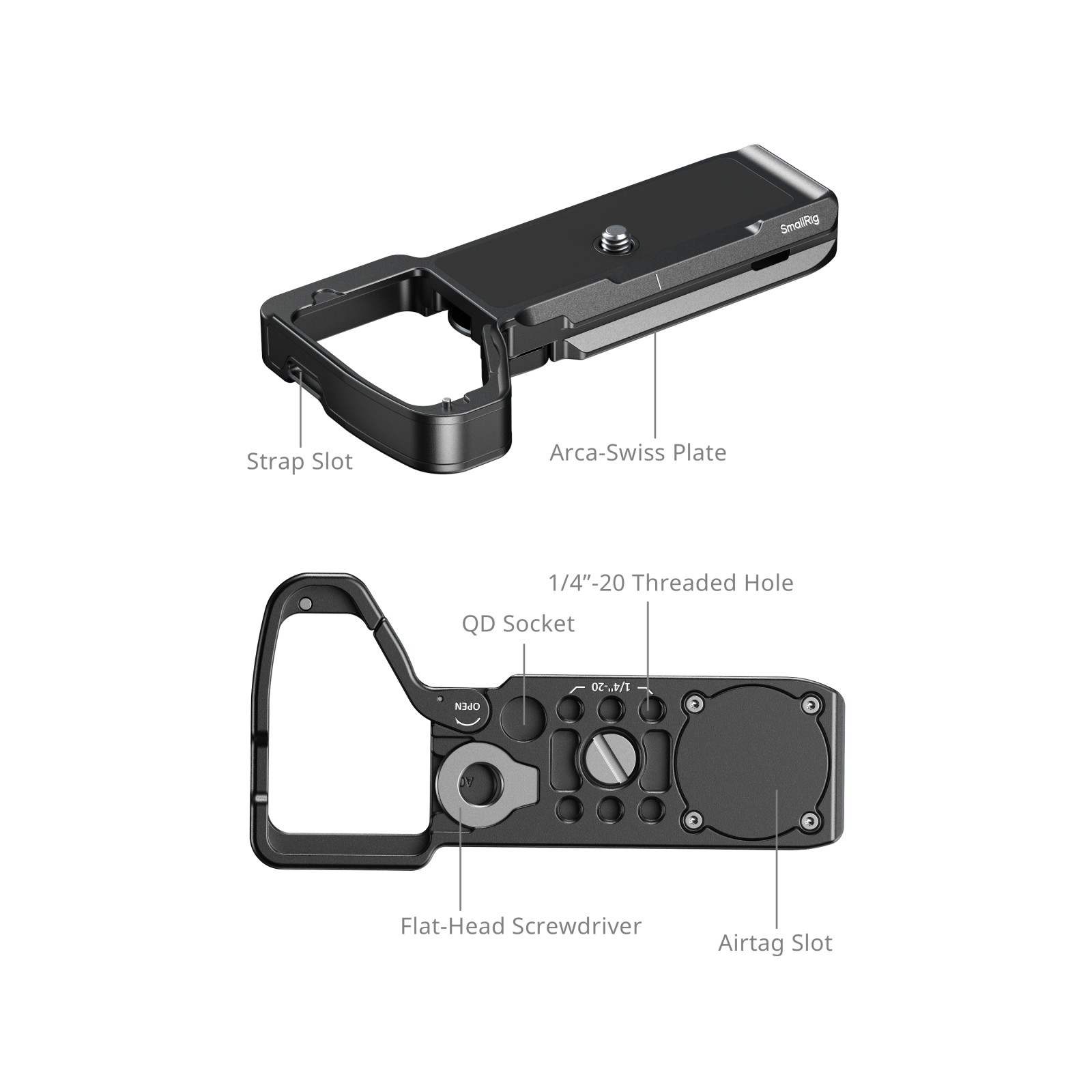 SmallRig Baseplate with AirTag Slot for Sony Alpha 7 V / 7R V / 7 IV 6033