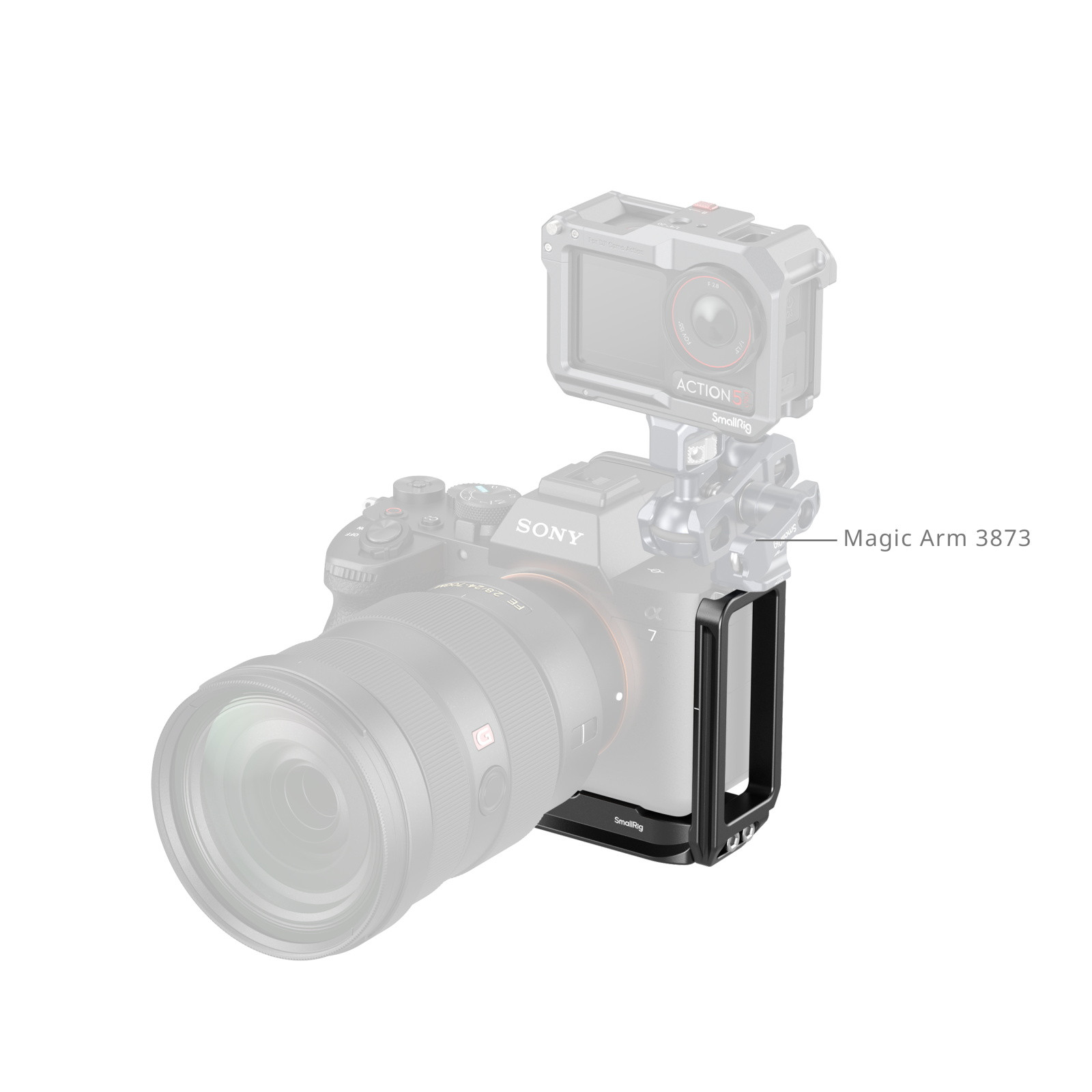 SmallRig L-Shaped Mount Plate with AirTag Slot for Sony Alpha 7 V / 7R V / 7 IV 6034