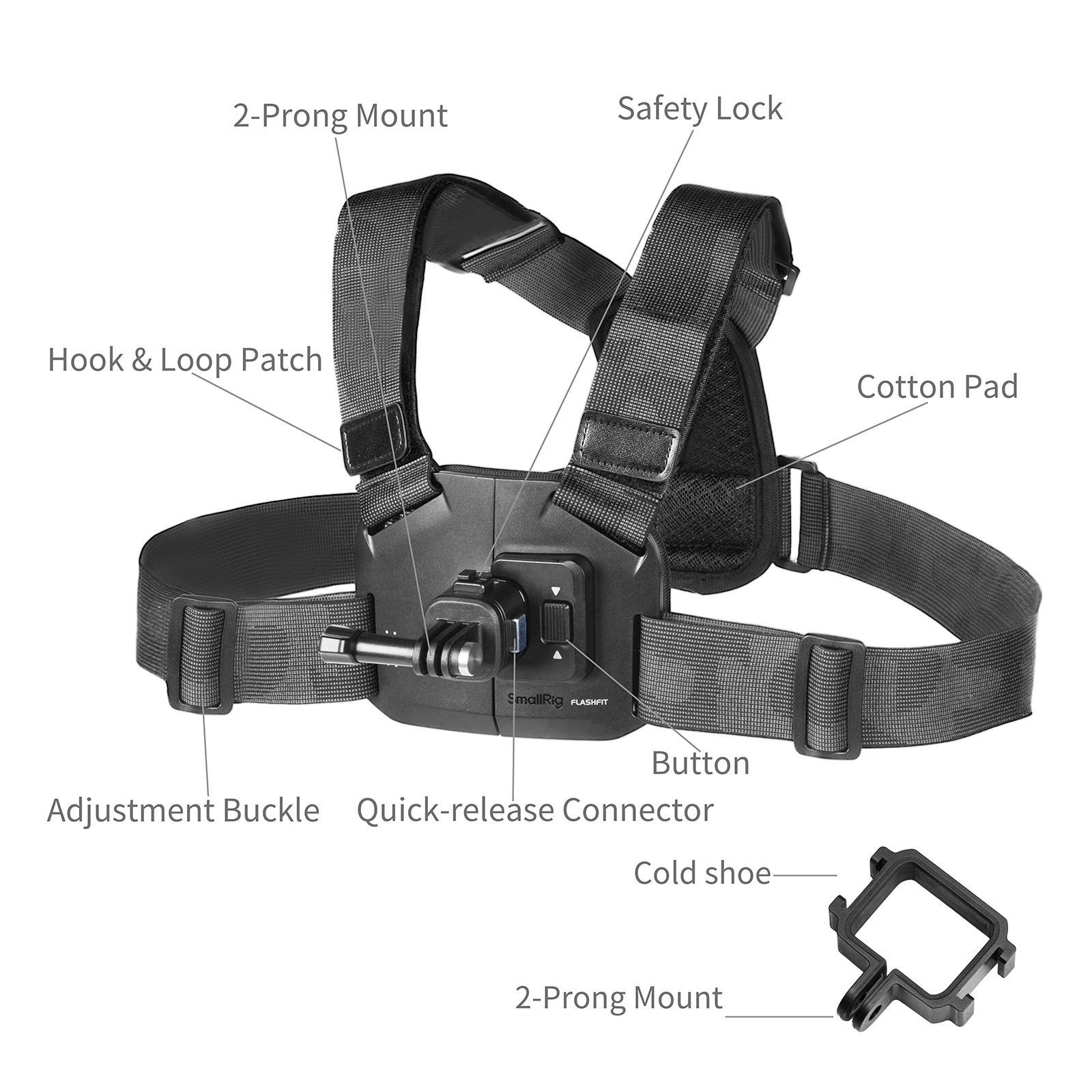 SmallRig Quick Release Chest Strap Mount for DJI Osmo Pocket 4 / 3 6050
