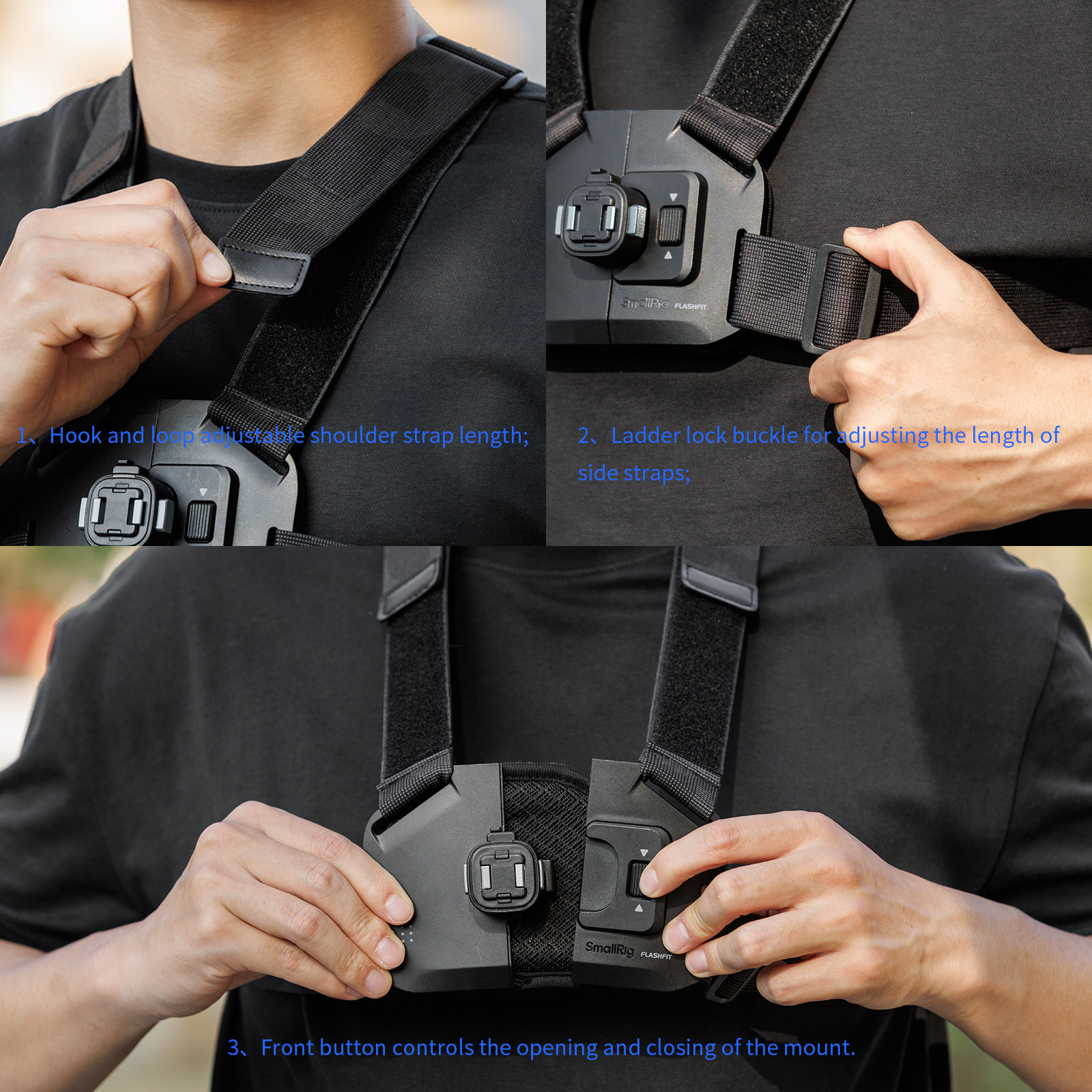 SmallRig Quick Release Chest Strap Mount for DJI Osmo Pocket 4 / 3 6050