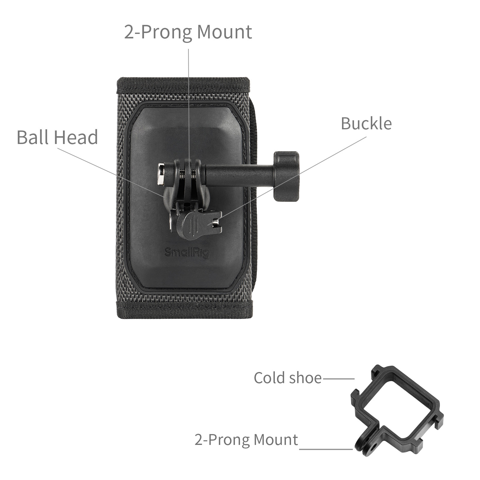 SmallRig Hook and Loop Backpack Strap Mount for DJI Osmo Pocket 4 / 3 6051