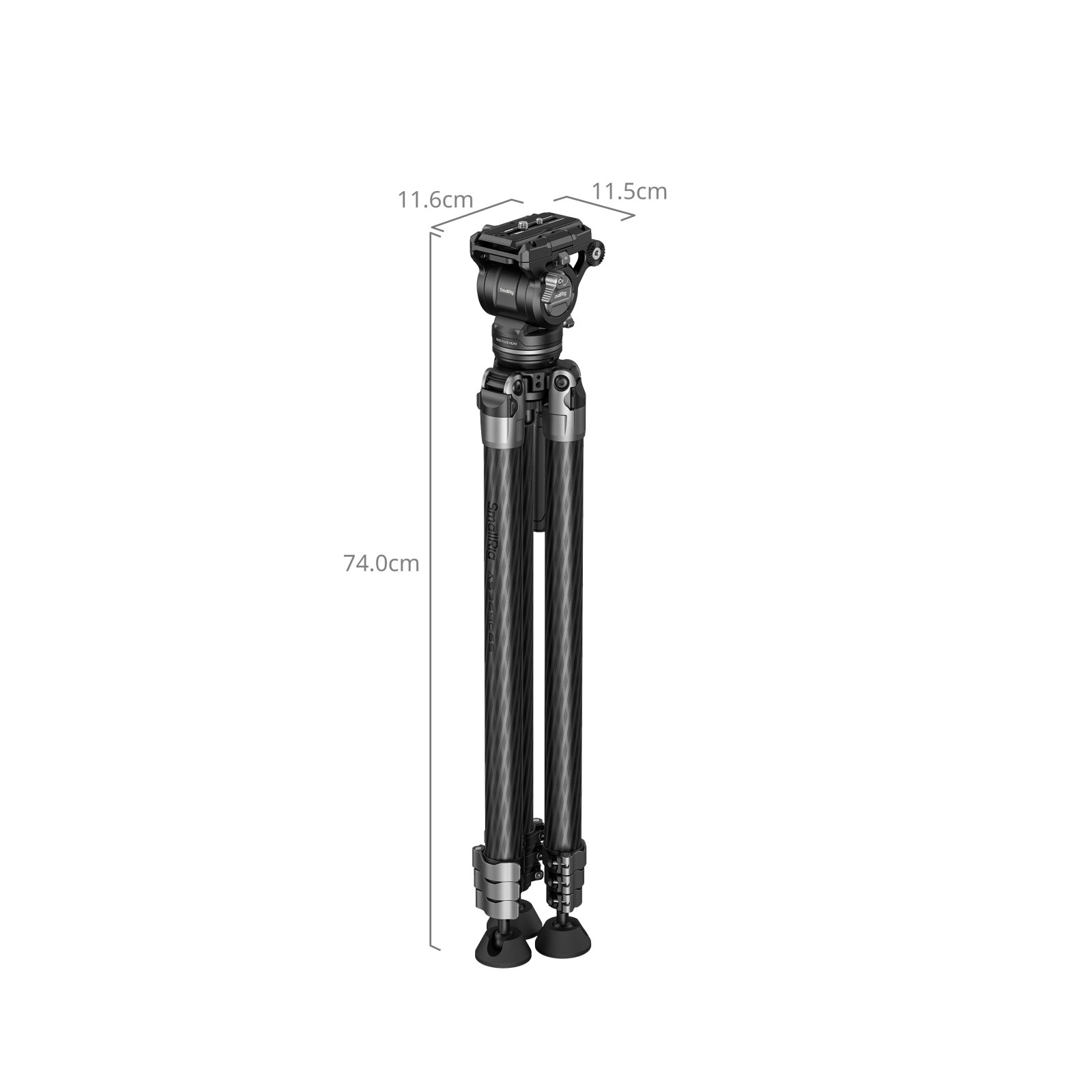 SmallRig Heavy-Duty Carbon Fiber Video Tripod 6079