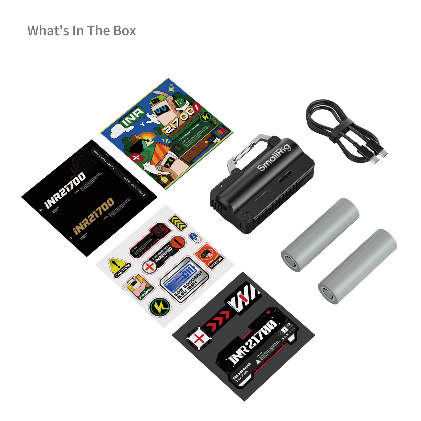 SmallRig 10000mAh Battery and Charger Kit for 21700 Battery (Black) 6091