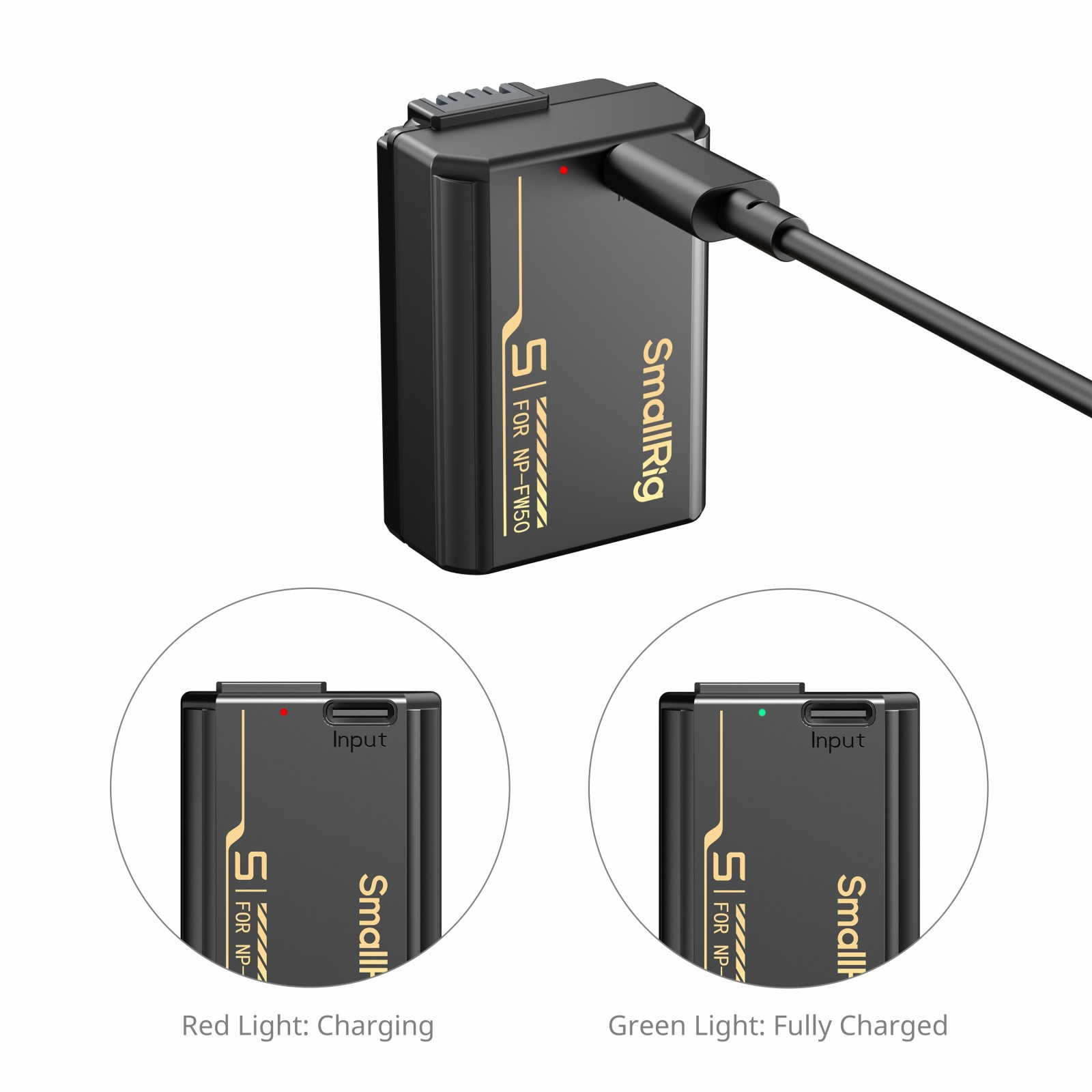 SmallRig Camera Battery with USB-C Charging for Sony NP-FW50 6097
