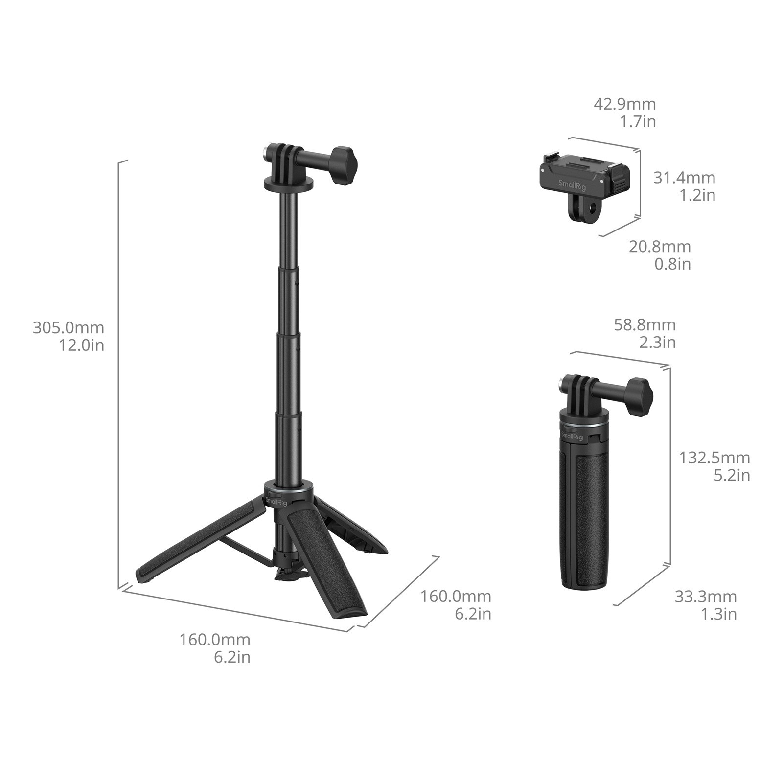 SmallRig Selfie Stick Support for DJI Osmo Action 6 / Nano 6149