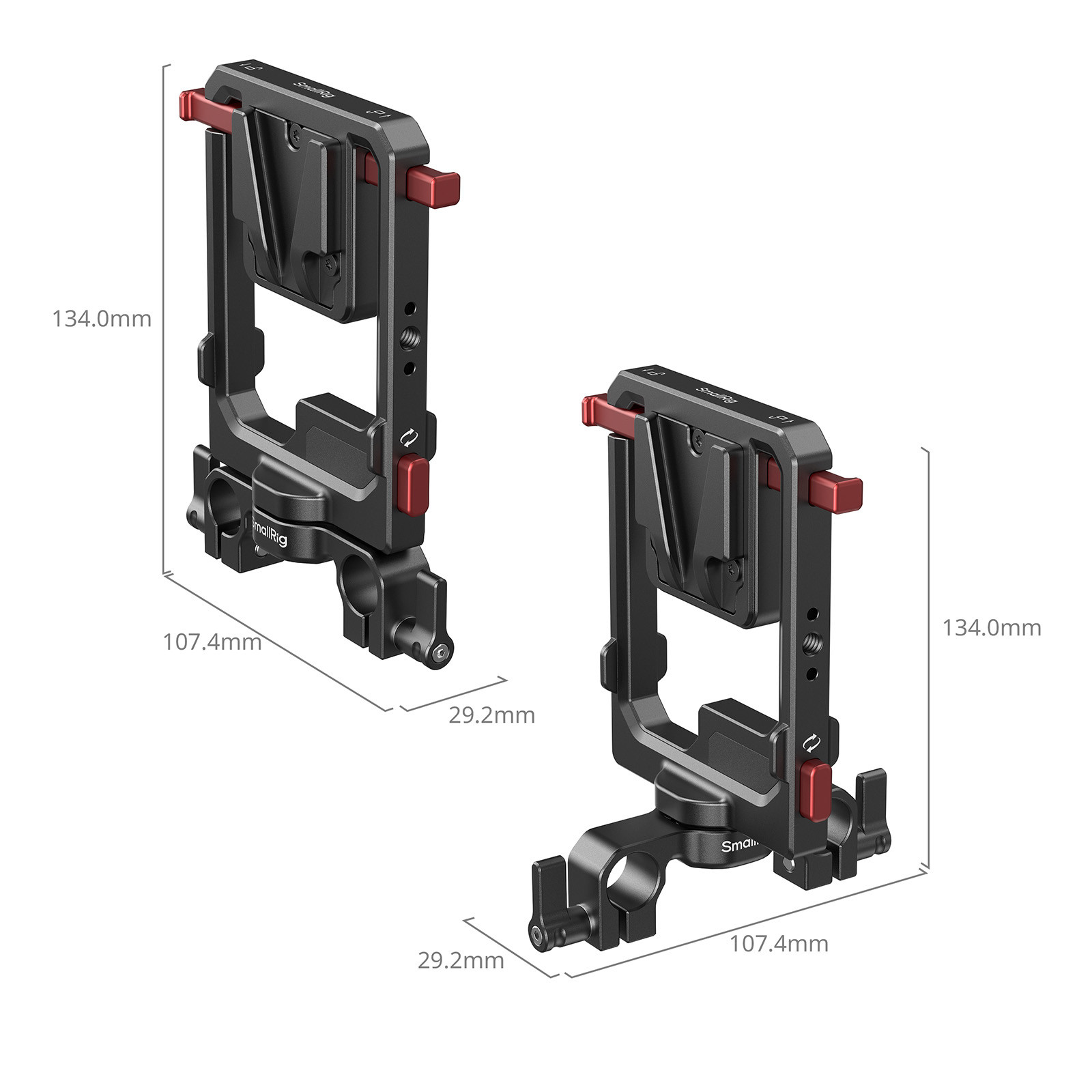 SmallRig Rotatable V-Mount Battery Plate with Dual V-Locks and 15mm Dual Rod Clamp 6273