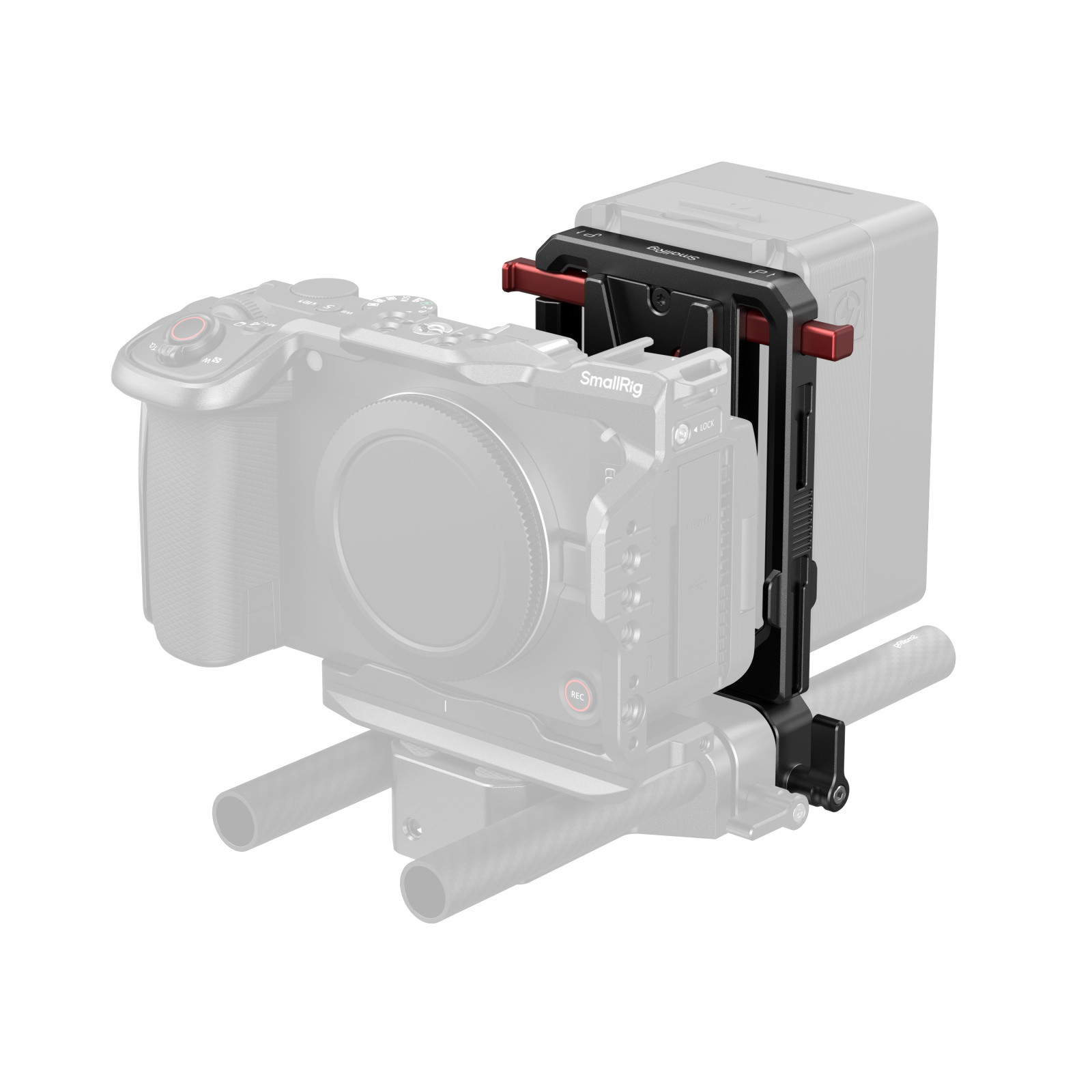 SmallRig Rotatable V-Mount Battery Plate with Dual V-Locks and 15mm Dual Rod Clamp 6273
