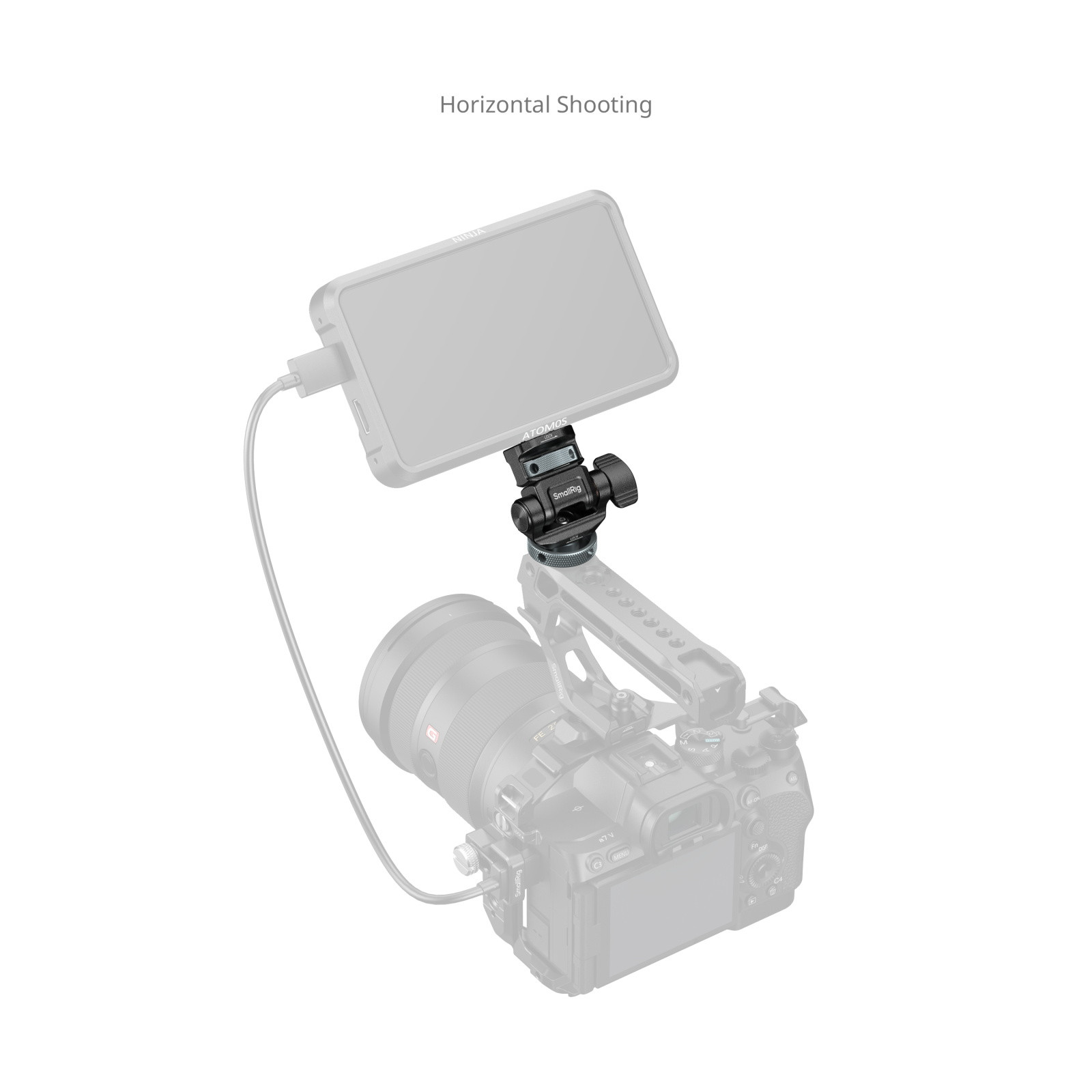 SmallRig Monitor Support for Horizontal & Vertical Shooting with Cold Shoe Mount 6313