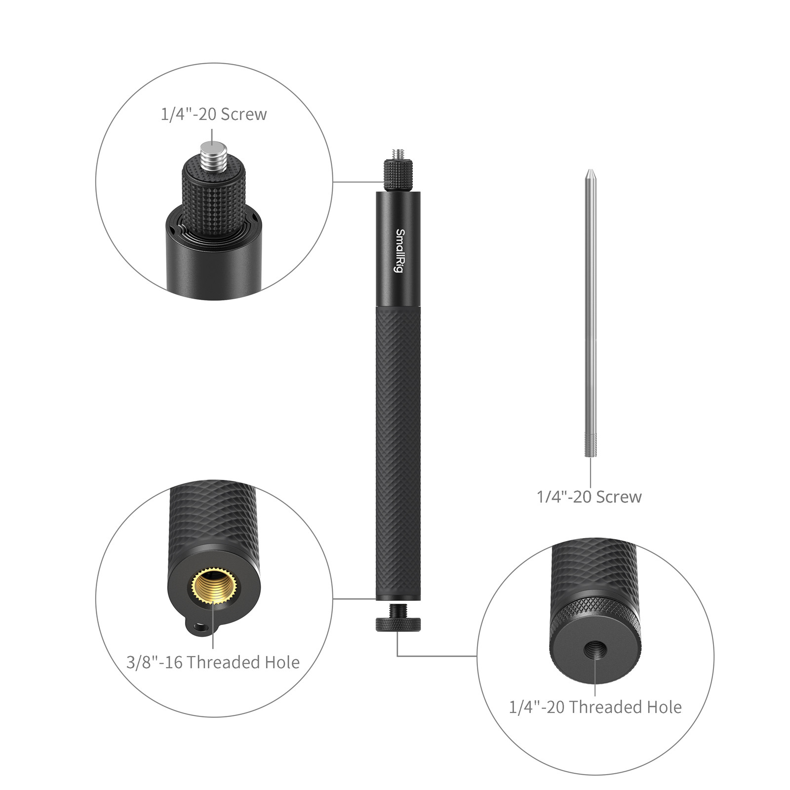 SmallRig Selfie Stick for Action Cameras (120cm / 47in) 6319