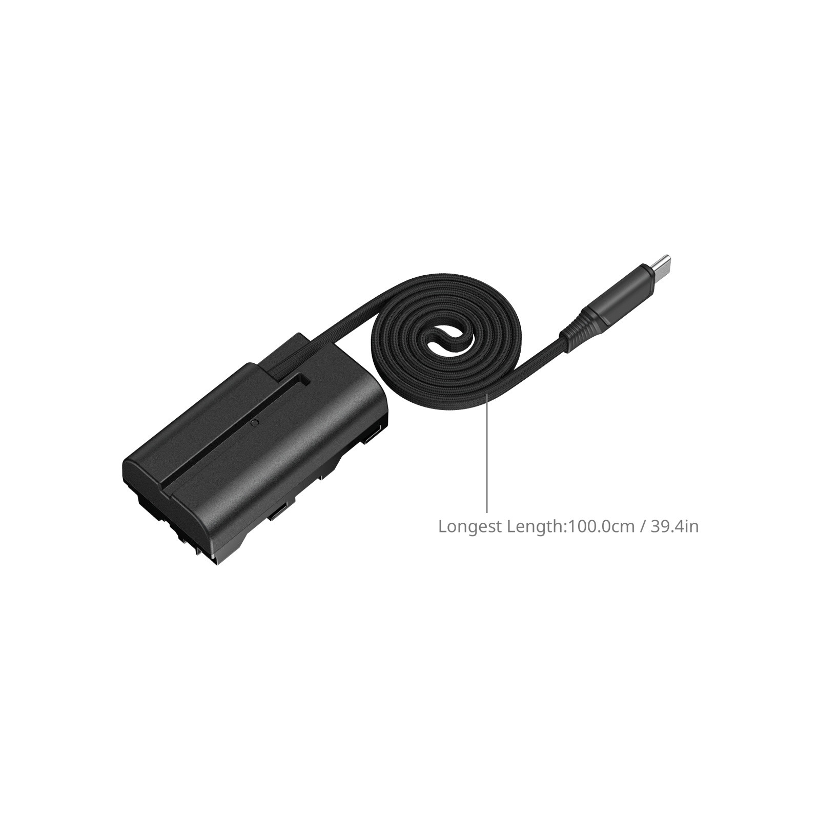 SmallRig Attachable Self-Coiling Dummy Battery Power Cable for USB-C for NP-F550 6416