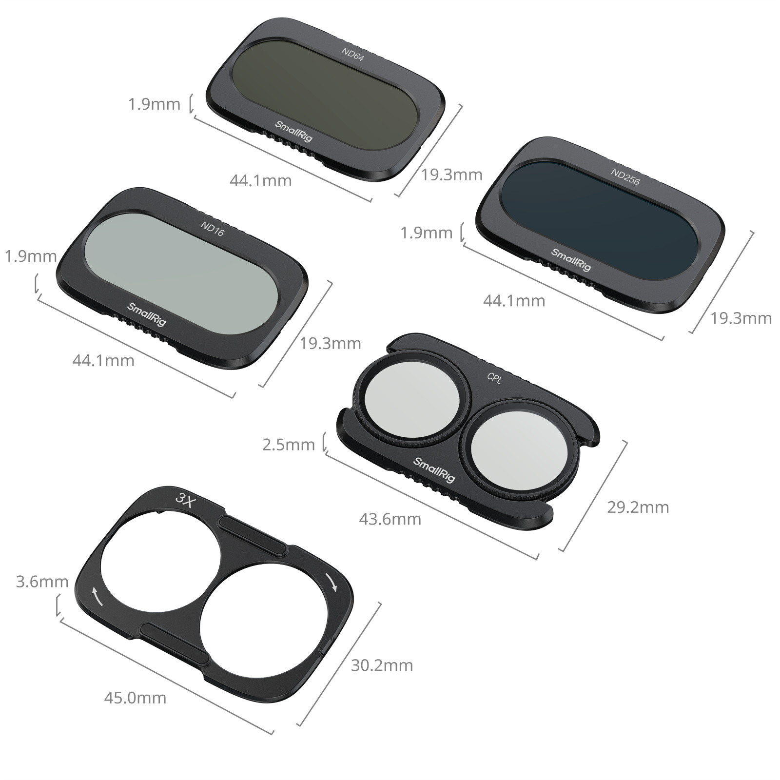 SmallRig Split Filter Kit for DJI Osmo Pocket 4P 6476