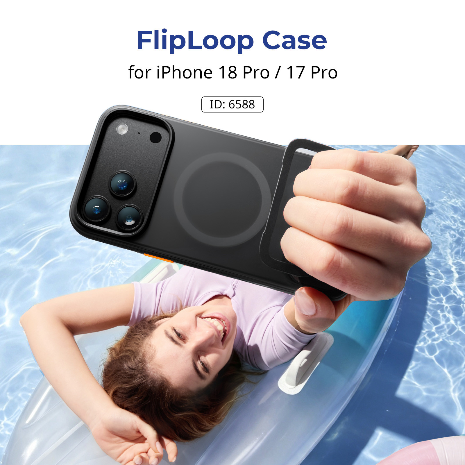SmallRig FlipLoop Case for iPhone 18 Pro / 17 Pro (Aurora Black) 6588