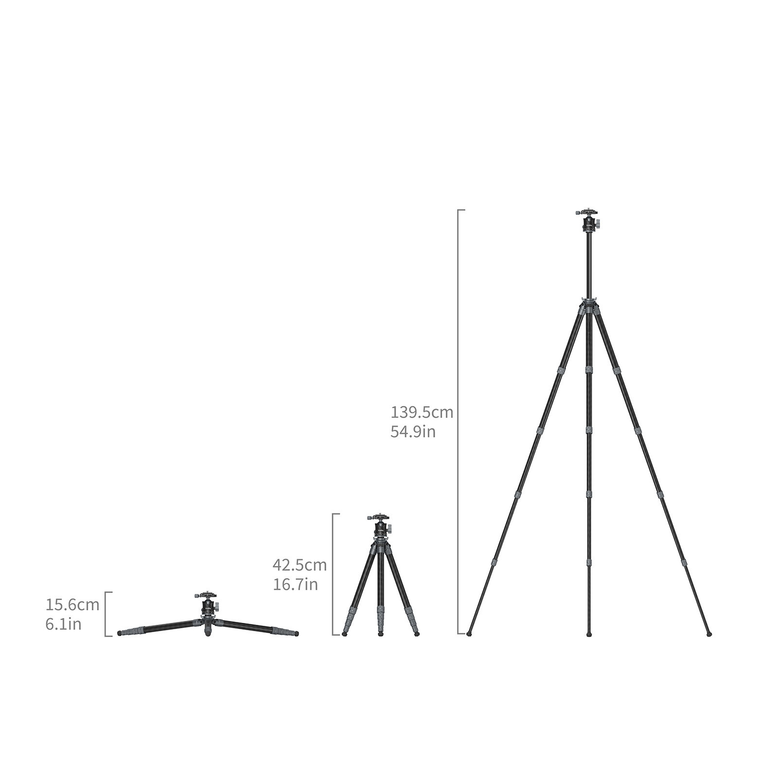 SmallRig Ultra-Light Travel Photography Carbon Fiber Tripod 6598