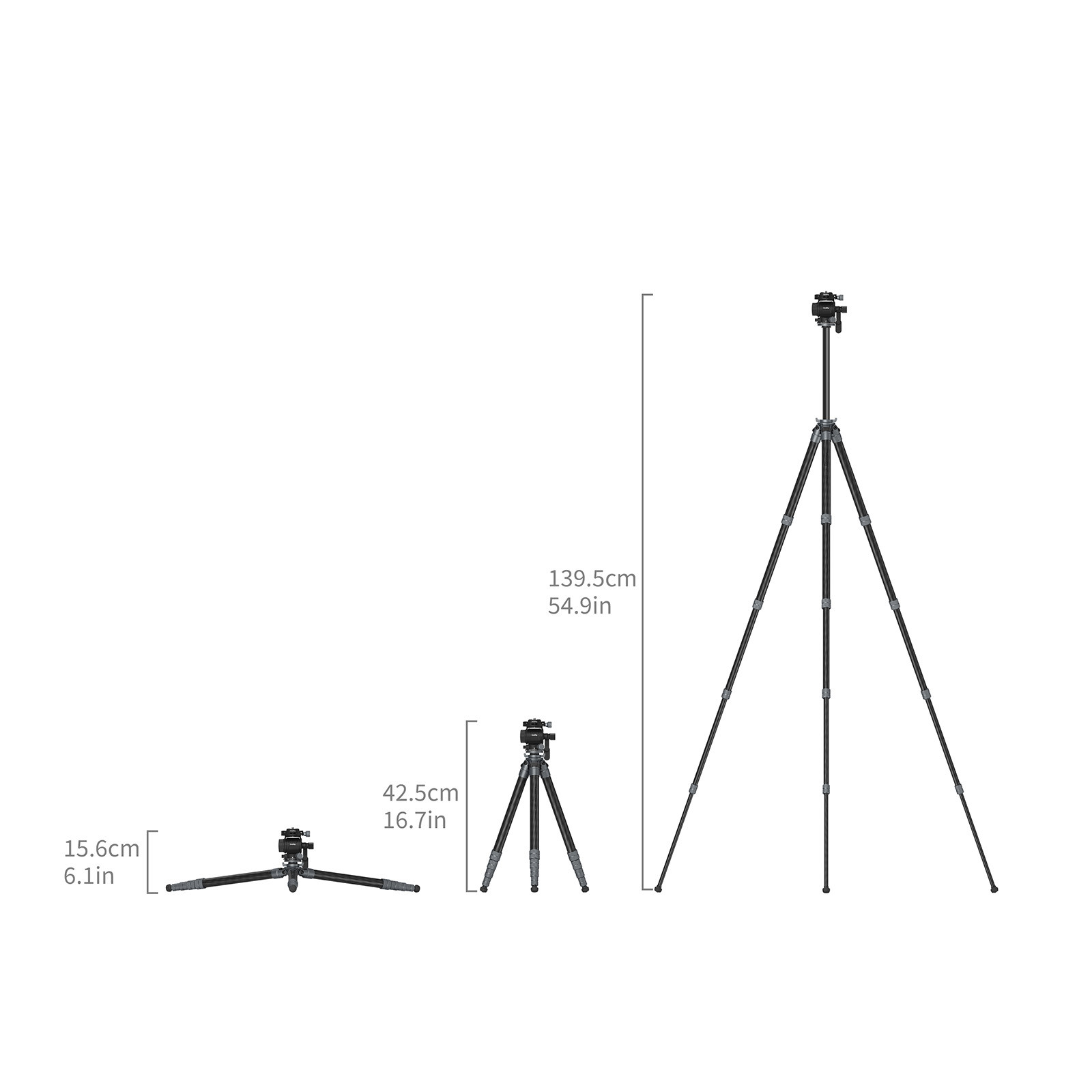 SmallRig Ultra-Light Travel Video Carbon Fiber Tripod 6599
