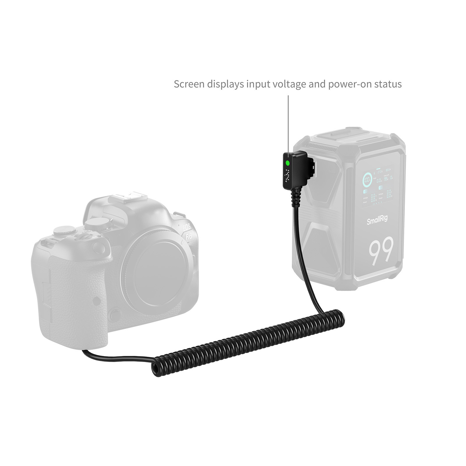 SmallRig Dummy Battery Power Cable for D-Tap for Canon LP-E6P 6656
