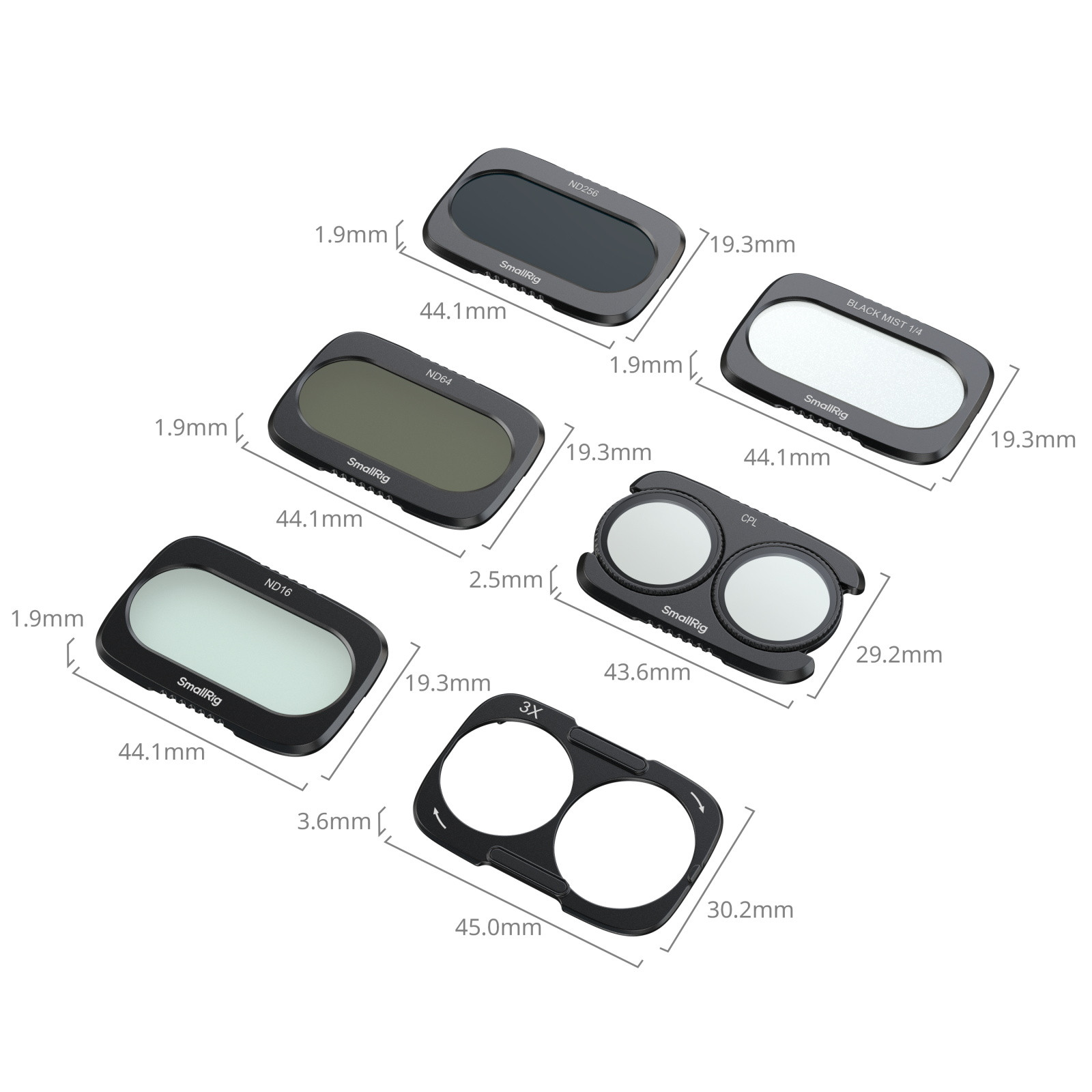 SmallRig Split Filter Kit for DJI Osmo Pocket 4P 6658