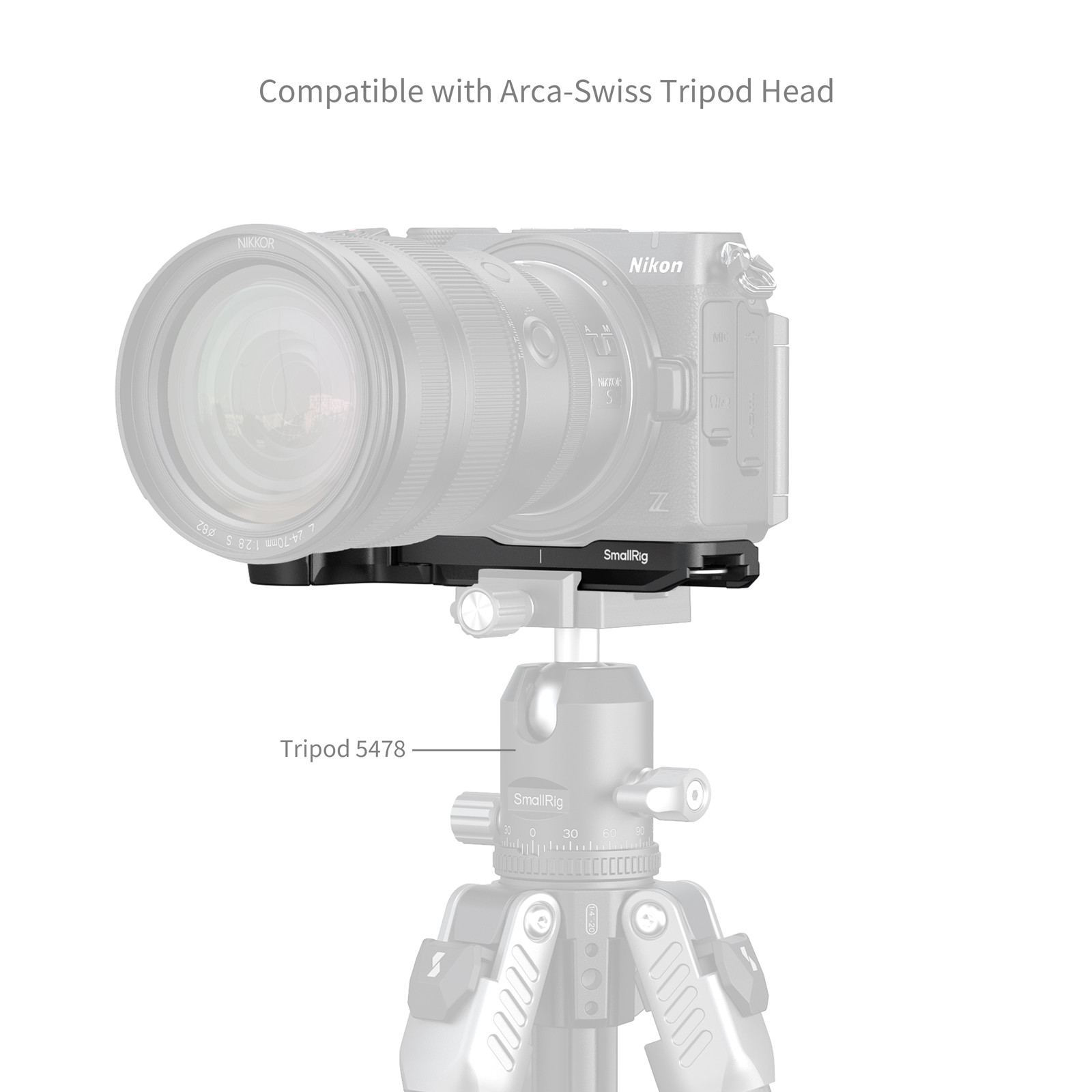 SmallRig Bottom Mount Plate for Nikon Z5IIC (Black) 6695