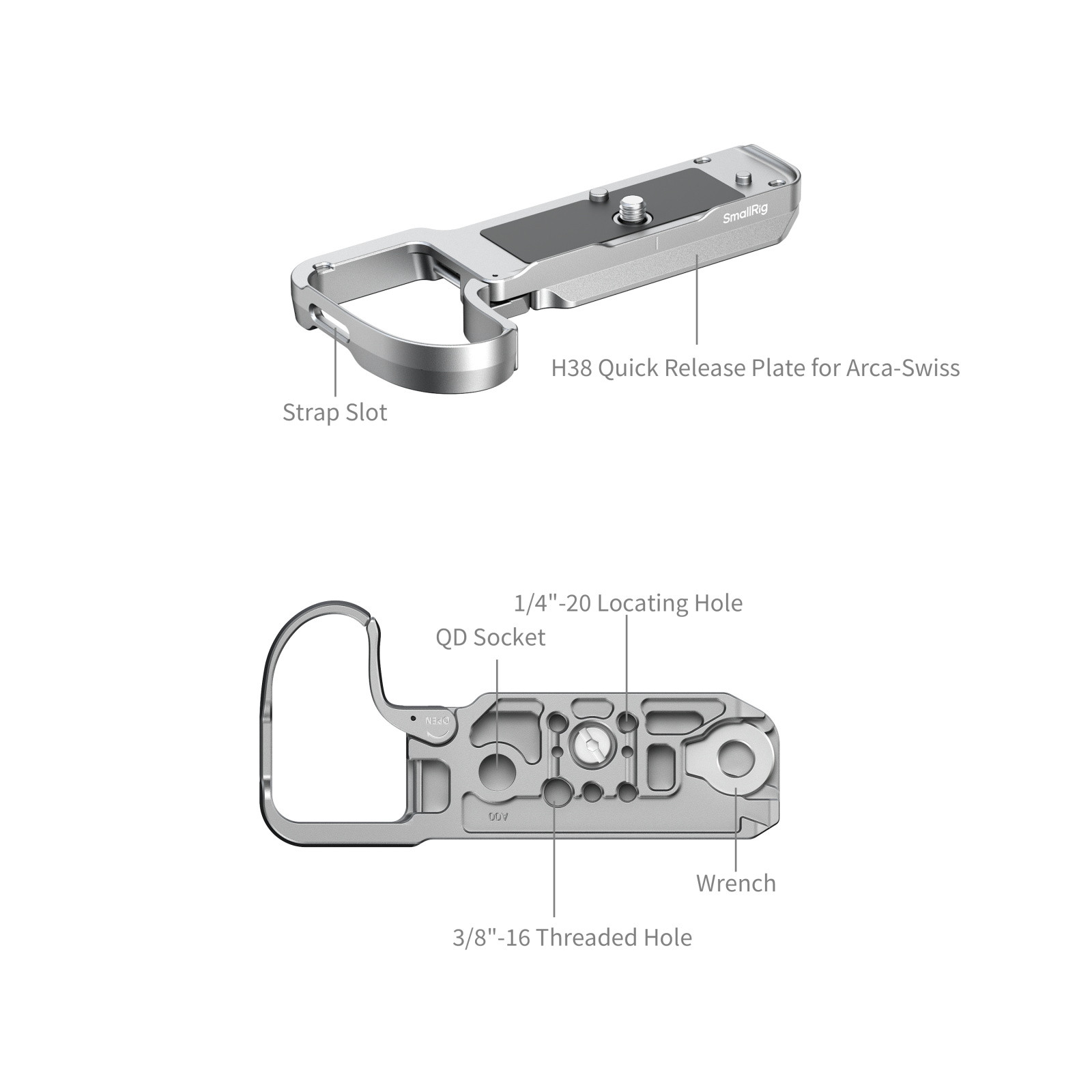 SmallRig Bottom Mount Plate for Nikon Z5IIC (Silver) 6696