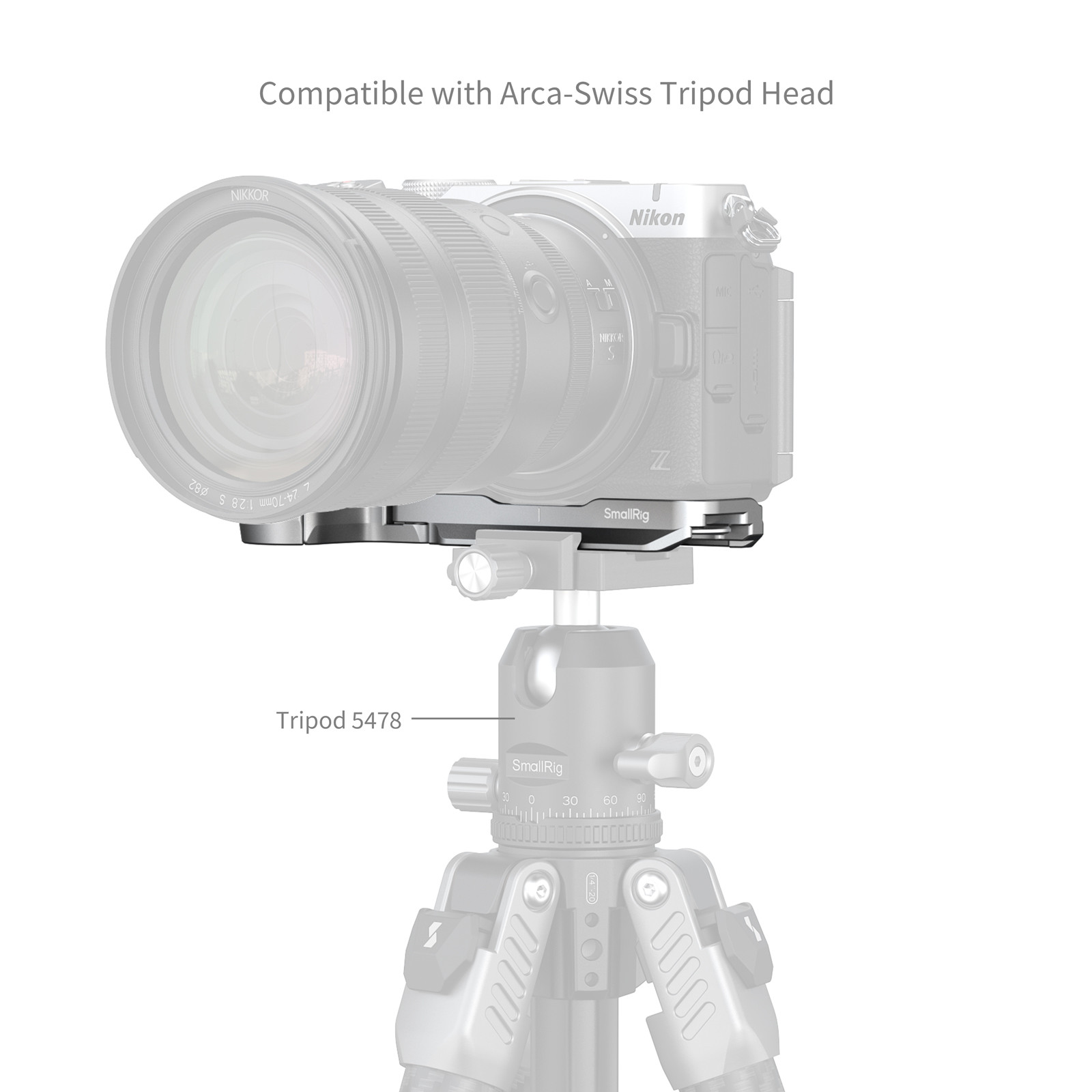 SmallRig Bottom Mount Plate for Nikon Z5IIC (Silver) 6696