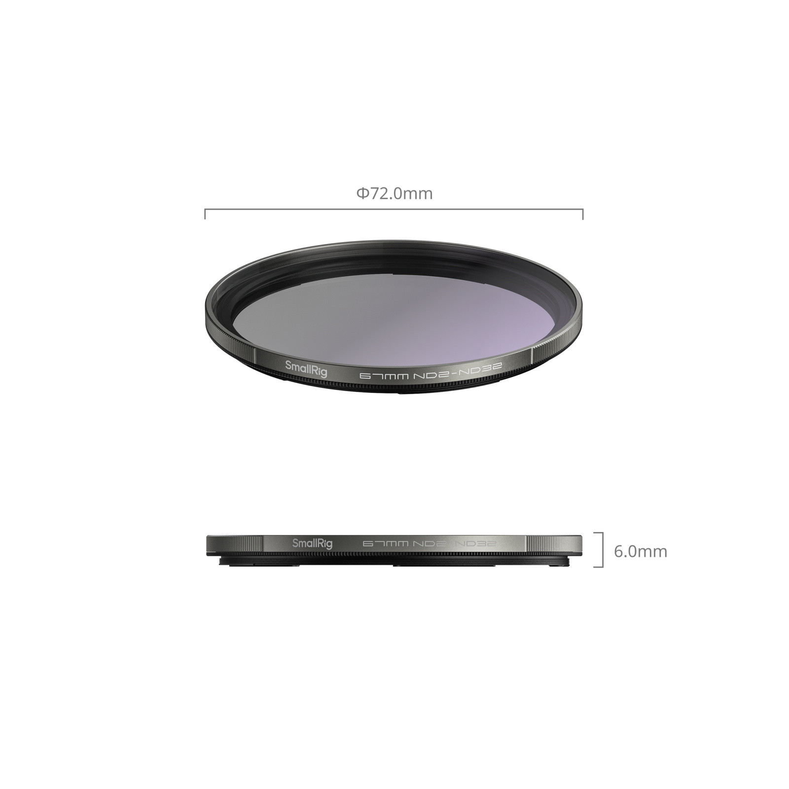 SmallRig TrueColor 67mm Hybrid VND Filter (1-5 Stop) 6896