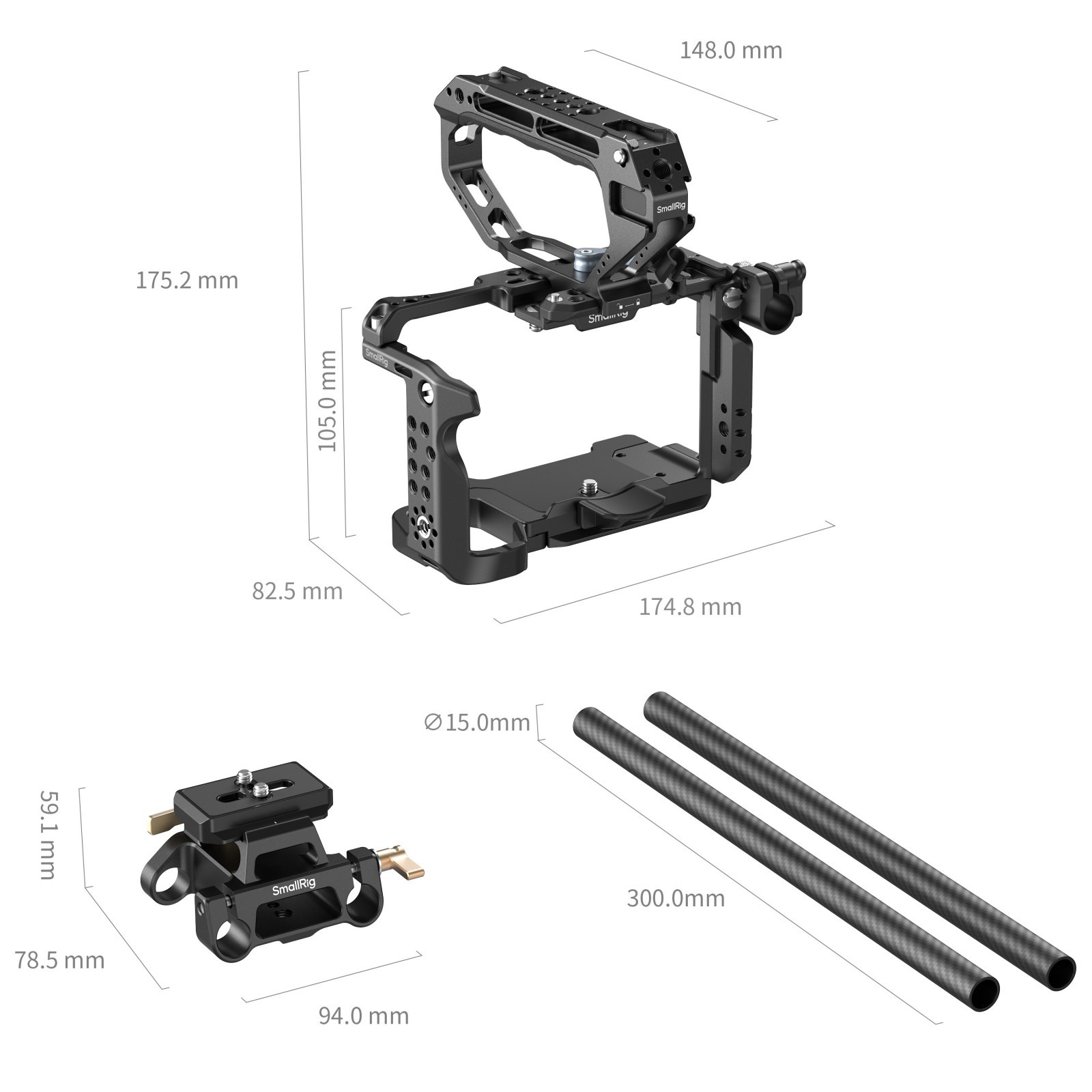 SmallRig "HawkLock" Advanced Cage Kit with Dual Rod System 6924