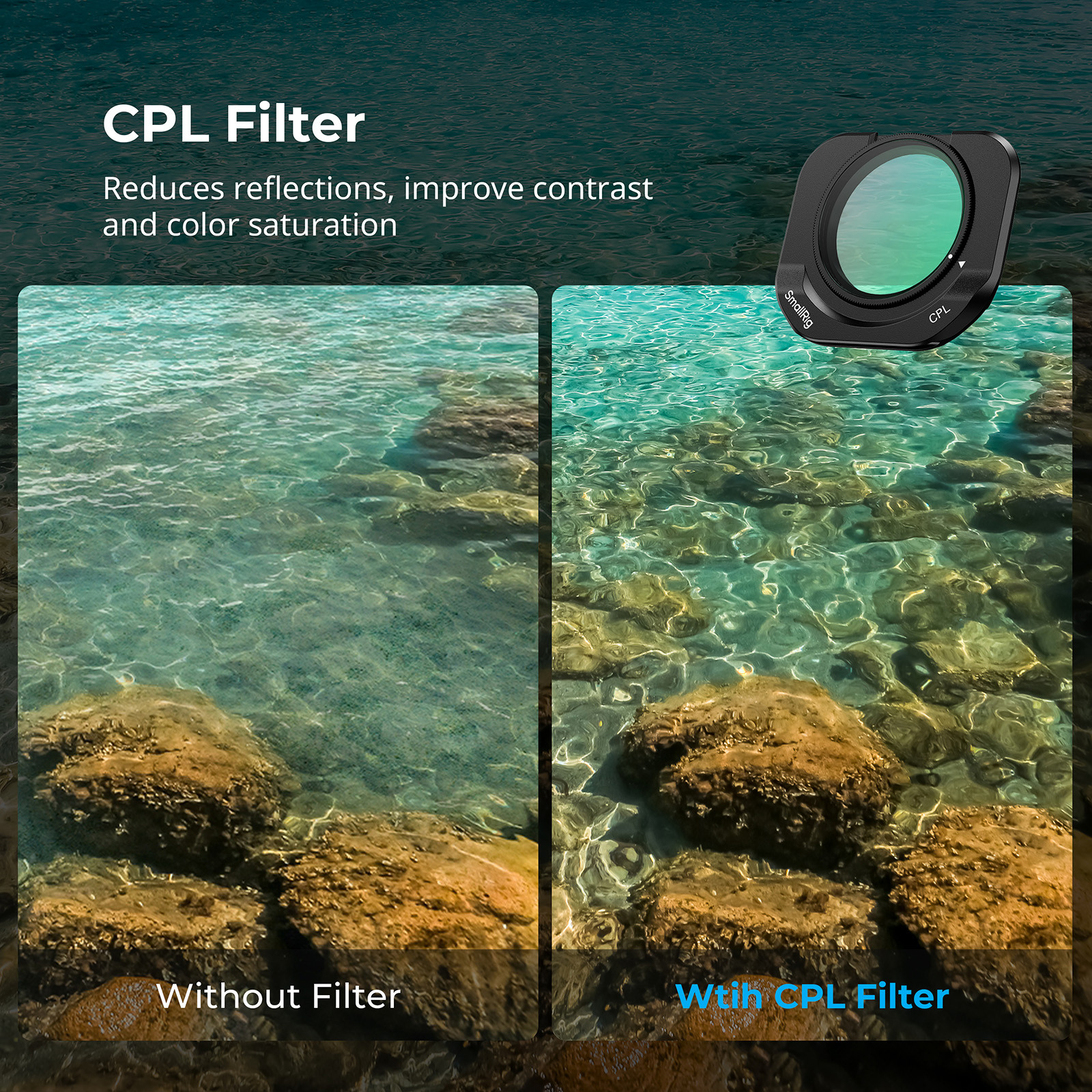 SmallRig CPL Filter for Insta360 Luna Pro 7109