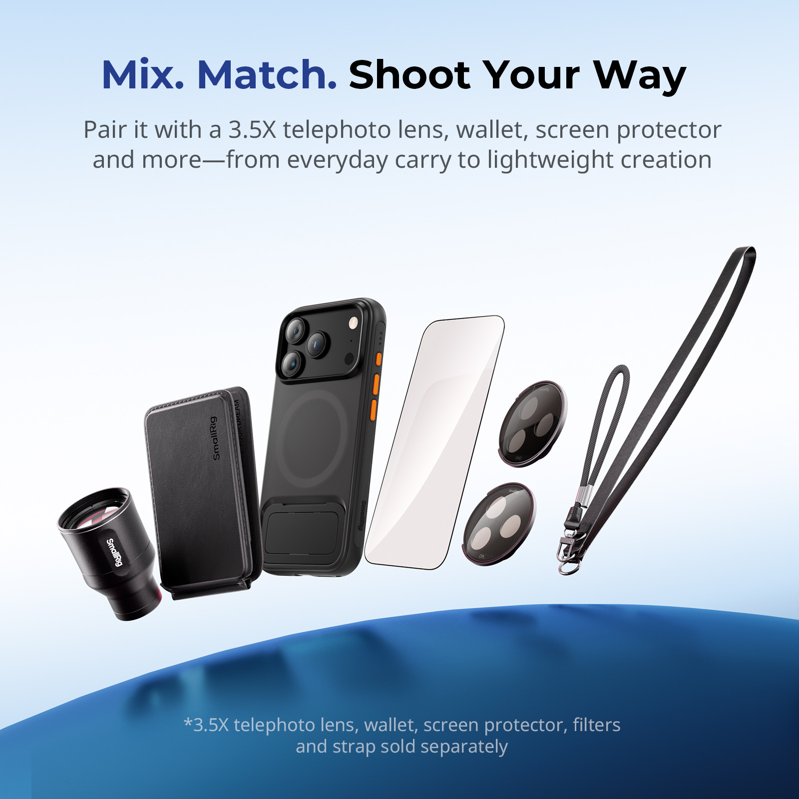SmallRig FlipLoop Case for iPhone 18 Pro / 17 Pro (Aurora Black) 6588