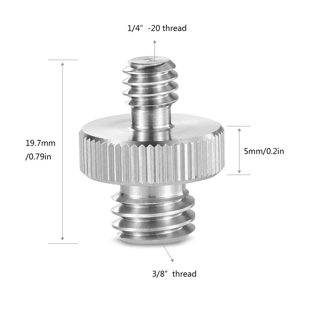 SmallRig Double Head Stud with 1/4" to 3/8" thread 855
