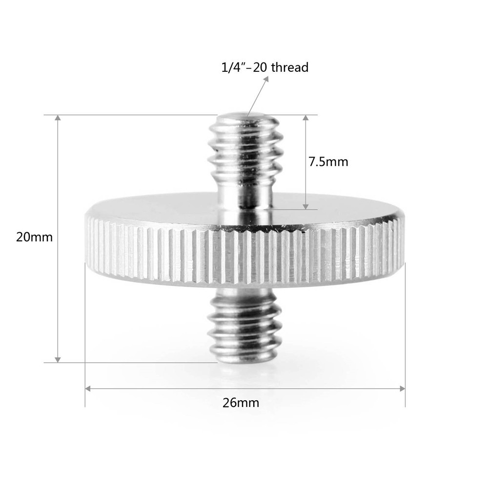 SmallRig BIG Double Head Stud with 1/4" to 1/4" thread 859