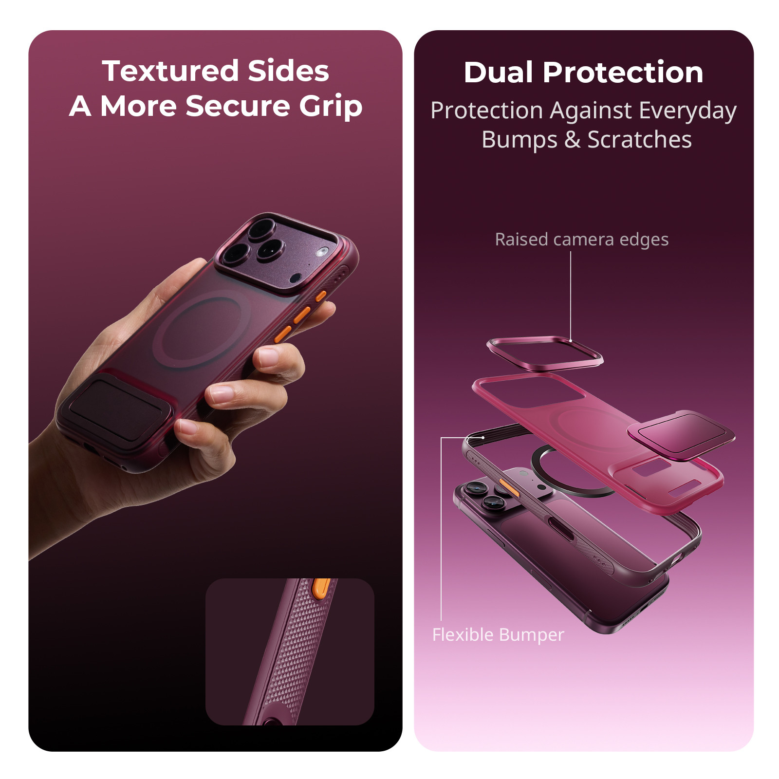 SmallRig FlipLoop Case for iPhone 18 Pro / 17 Pro (Dark Cherry) 6587
