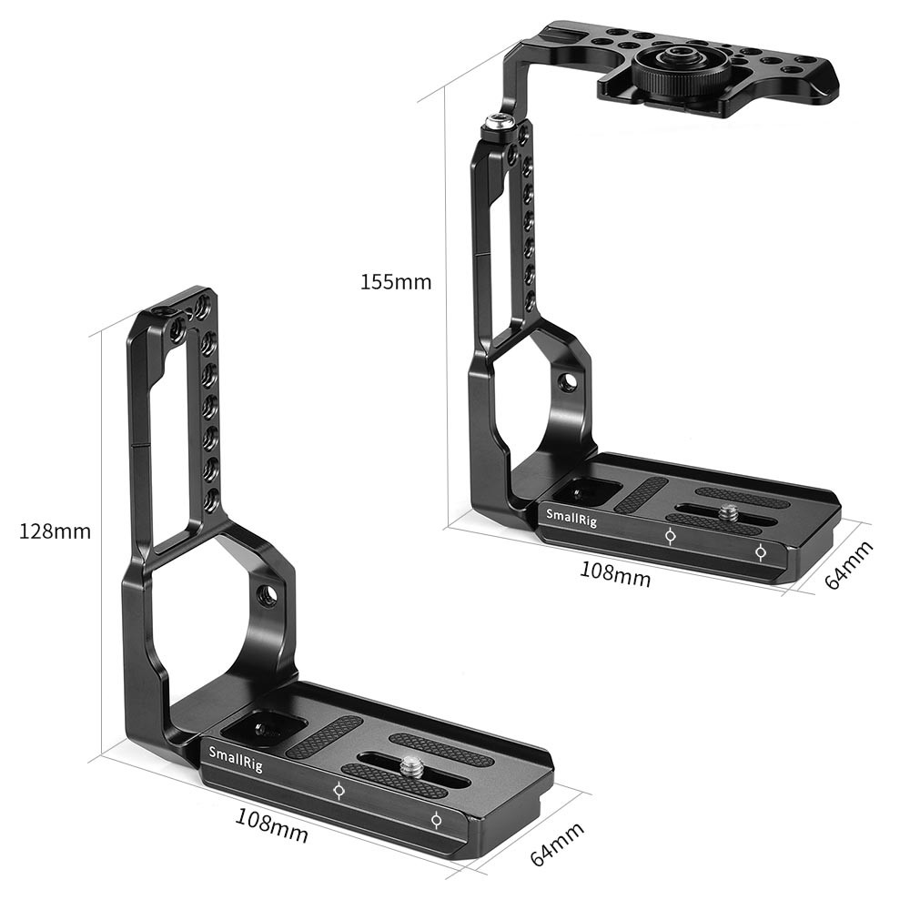 SmallRig L-Bracket Half Cage for Fujifilm X-T2/X-T3 Camera with Battery Grip APL2282