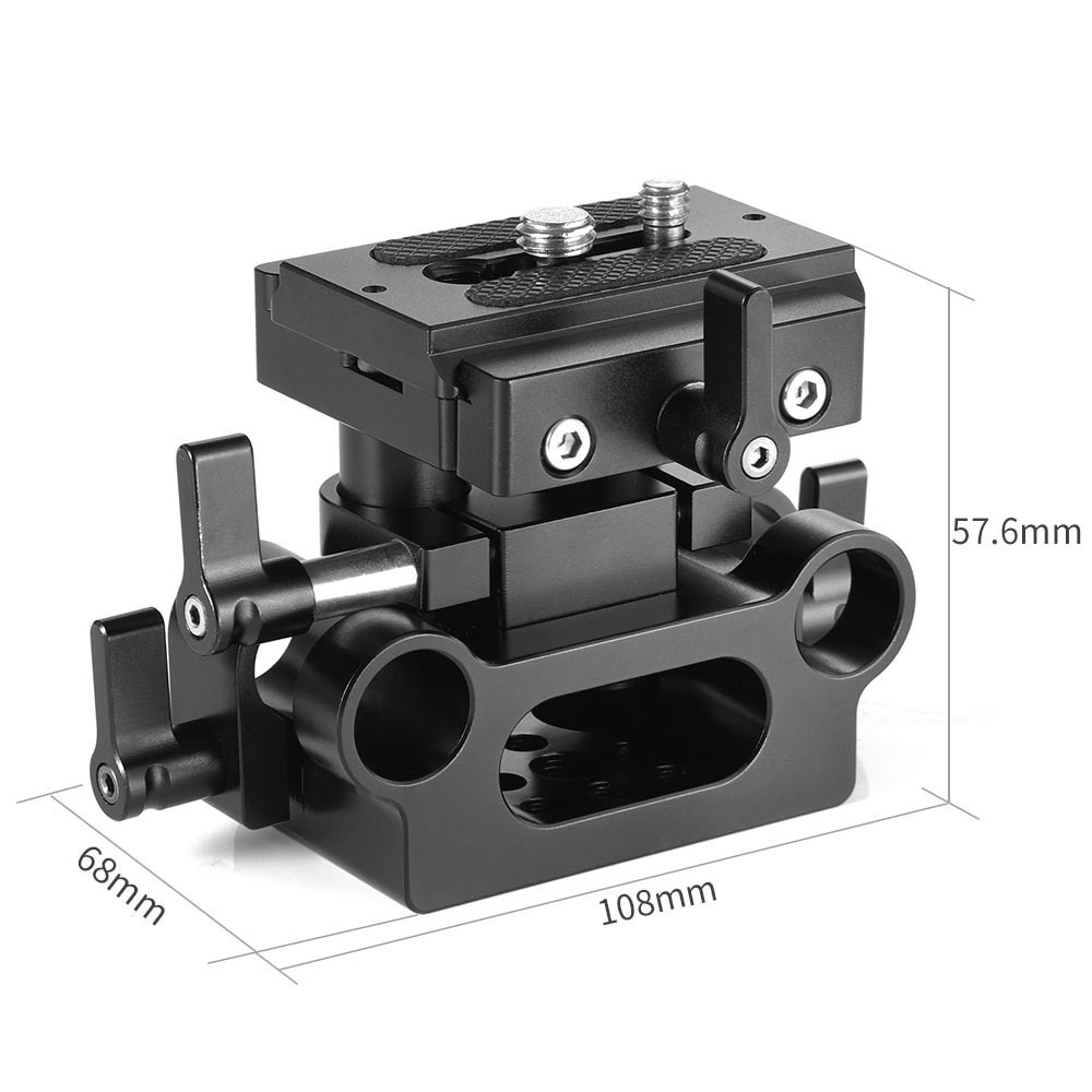 SmallRig Universal 15mm Rail Support System Baseplate DBC2272B