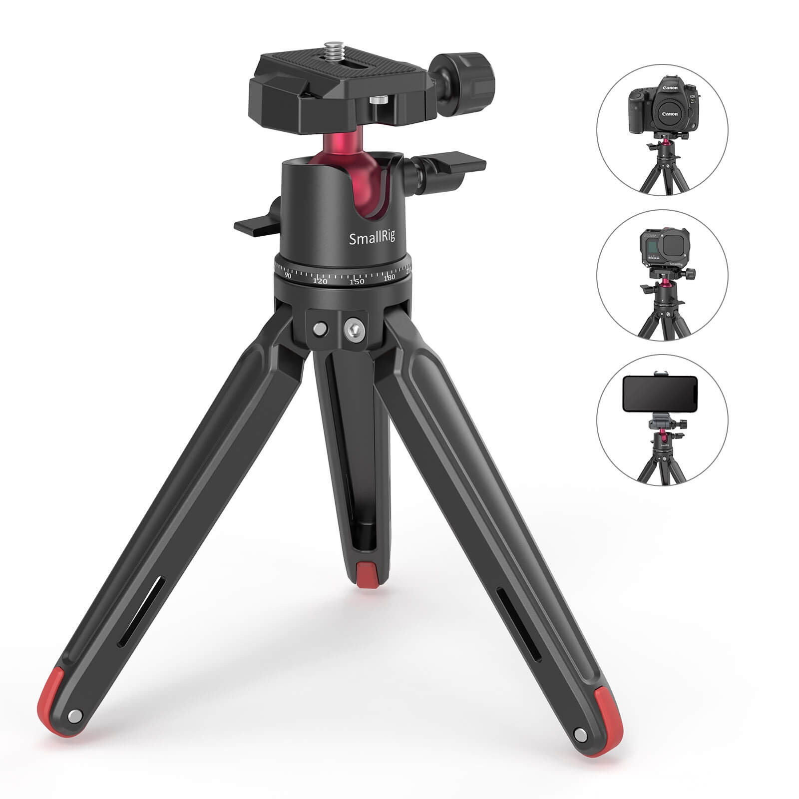 SmallRig Tabletop Mini Tripod with Panoramic Ball Head BUT2664