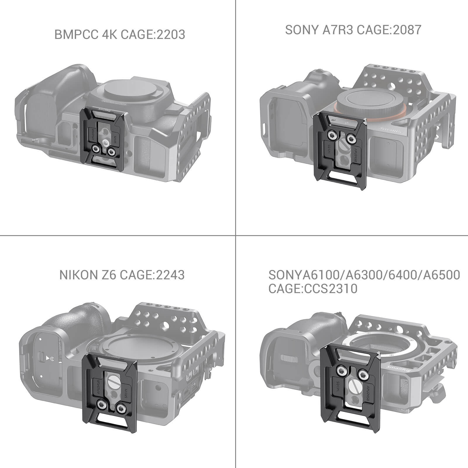 SmallRig Manfrotto 501PL-Type Quick Release Plate for Select SmallRig Cages APU2458