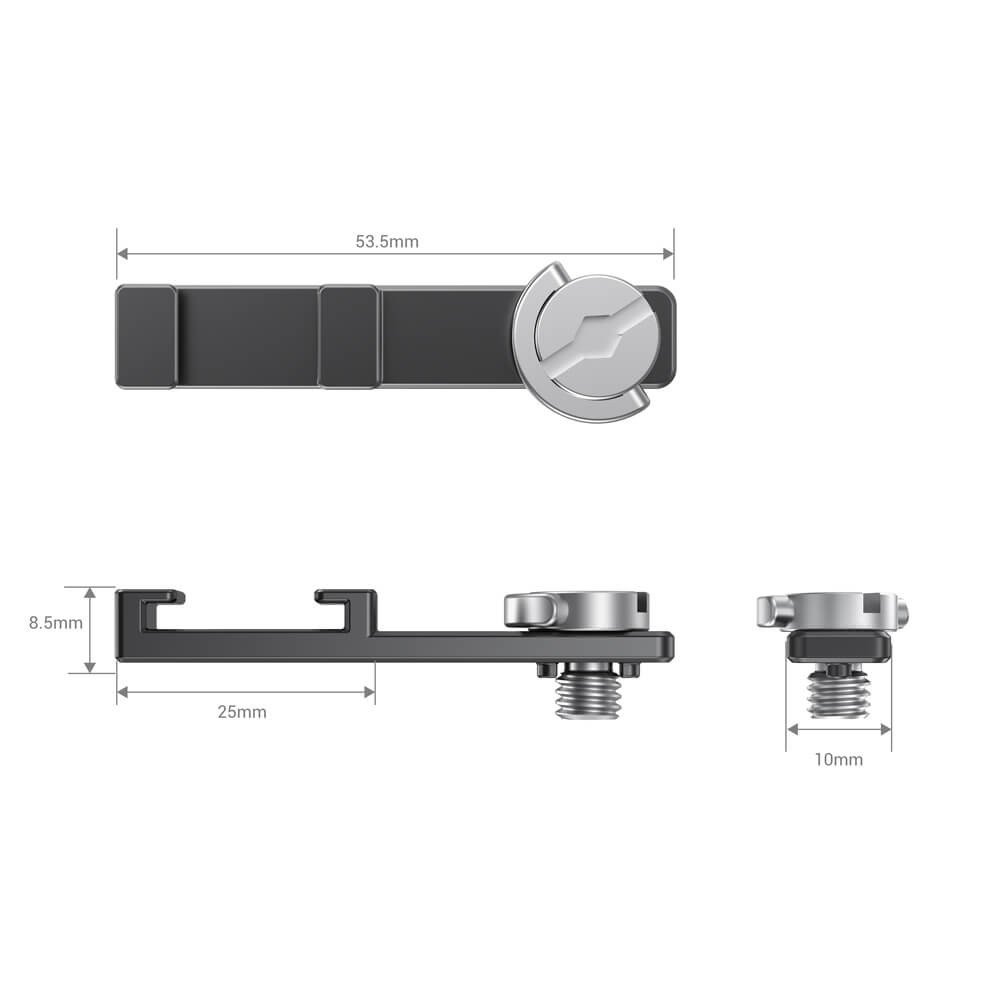 SmallRig 1/4”-20 Thread to Cold shoe adapter for Pro Mobile Cage BUC2638