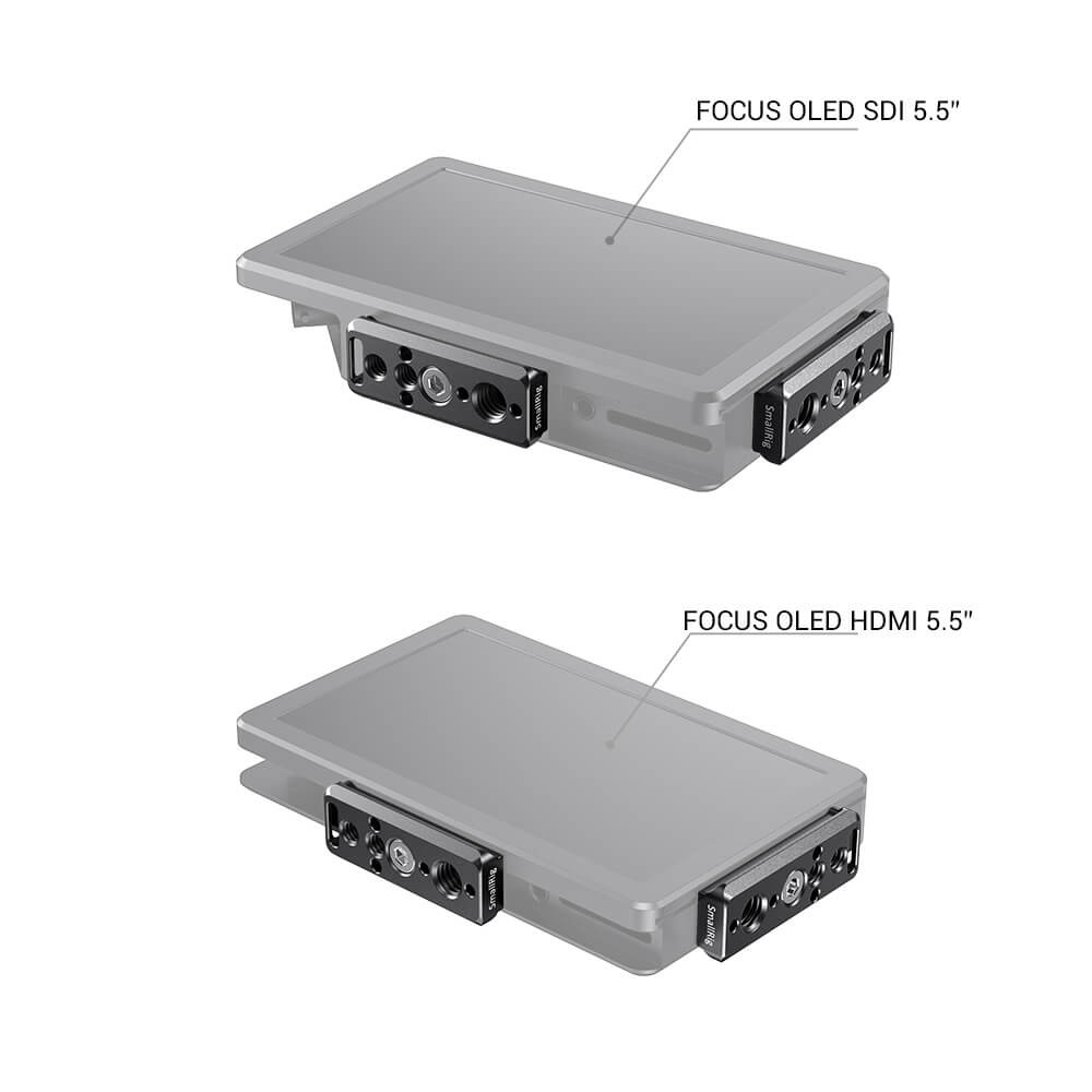 SmallRig Nato Rail Plate for SmallHD Focus 7, Focus HDMI/SDI (5”) and Focus OLED HDMI/SDI (5.5”) BUN2464