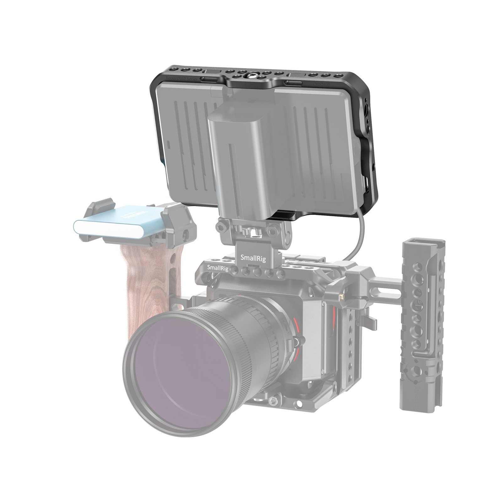 SmallRig Monitor Cage with Sun Hood for SmallHD FOCUS OLED Series (5.5”) CMS2405
