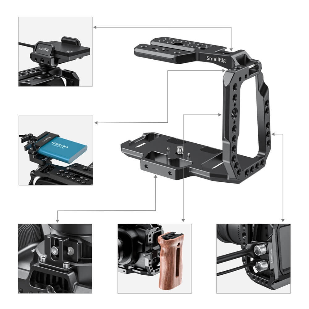 SmallRig Half Cage for Blackmagic Design Pocket Cinema Camera 4K & 6K (New Version) CVB2254B