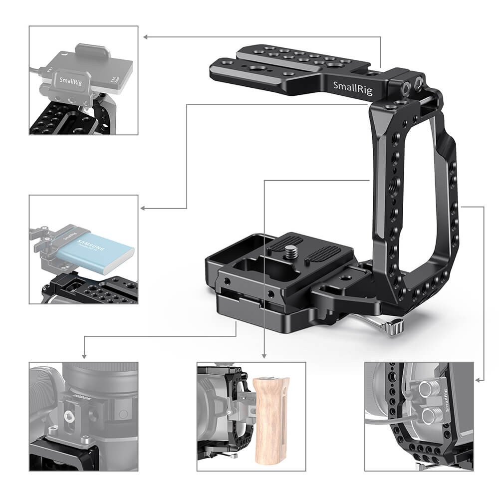 SmallRig QR Half Cage for Blackmagic Design Pocket Cinema Camera 4K & 6K (New Version) CVB2255B